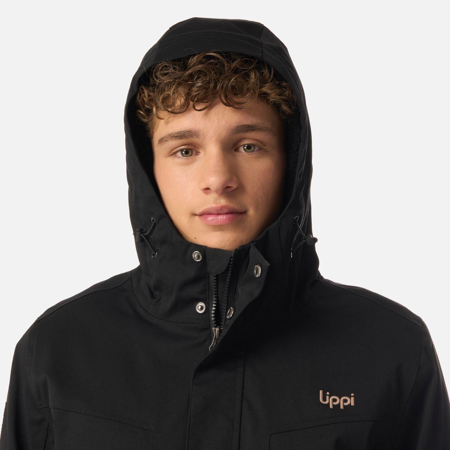 Chaqueta Teen Boy Roble B-Dry Hoody Jacket Negro Lippi I26-3