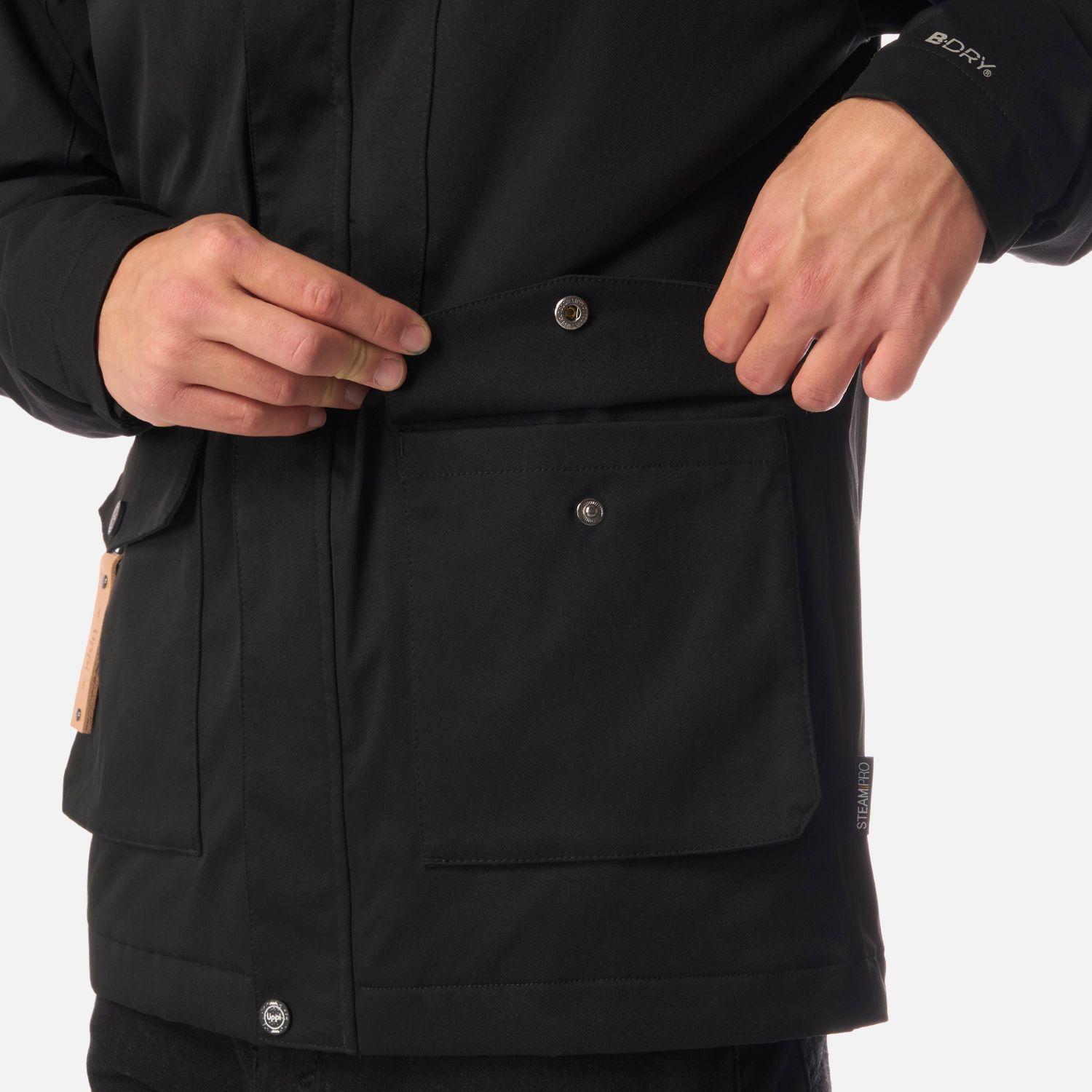 Chaqueta Teen Boy Roble B-Dry Hoody Jacket Negro Lippi I26-4