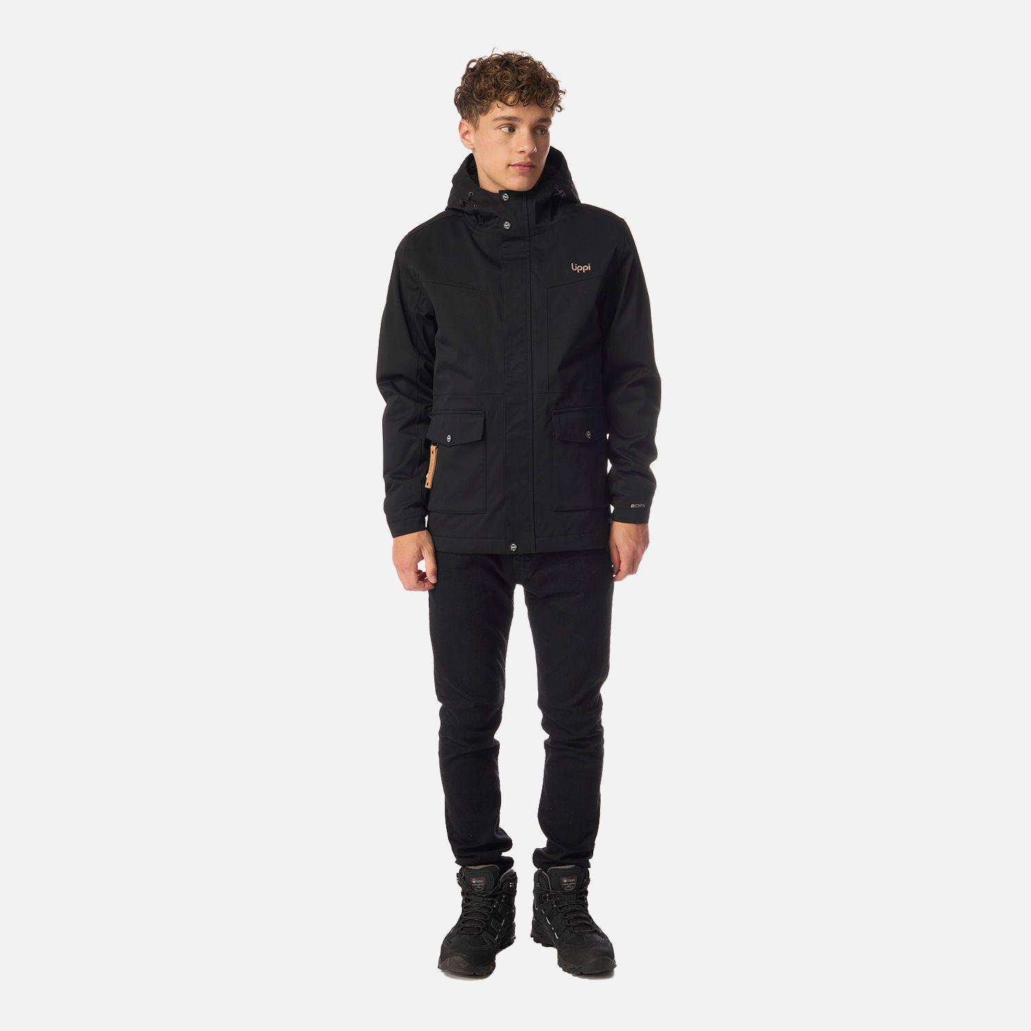 Chaqueta Teen Boy Roble B-Dry Hoody Jacket Negro Lippi I26-7