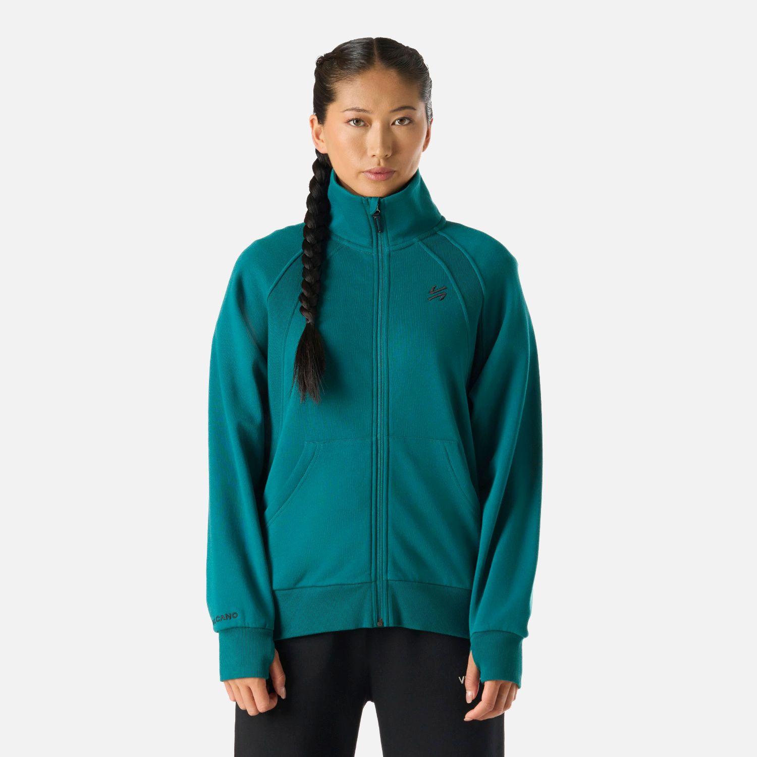 Polerón Mujer Cool Down Full Zip Sweatshirt Petroleo Vulcano-0