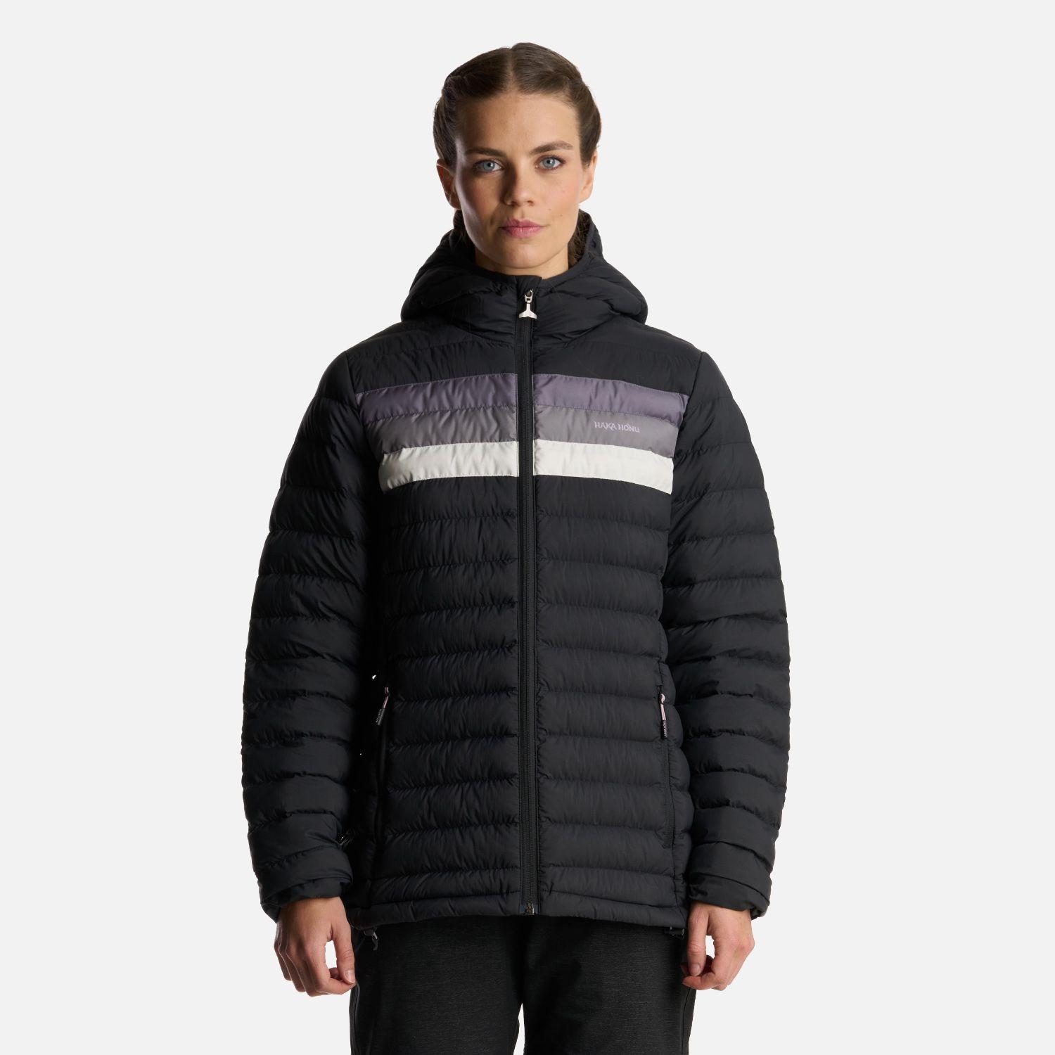 Chaqueta Mujer Infiernillo con gorro Negro Haka Honu I24-1