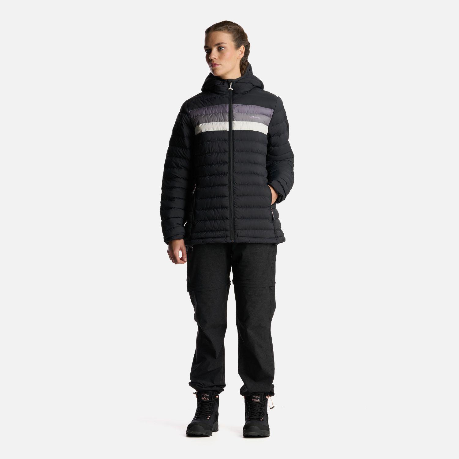 Chaqueta Mujer Infiernillo con gorro Negro Haka Honu I24-8