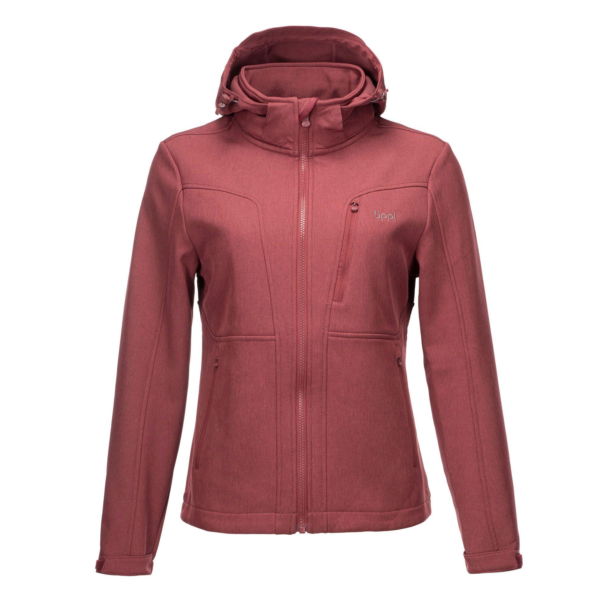 Chaqueta Mujer Macaya Softshell Hoody Jacket Melange Vino Lippi-0