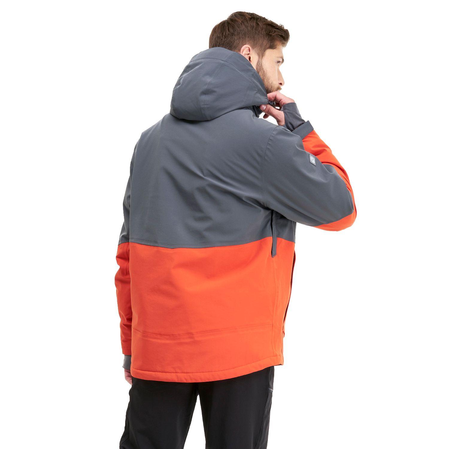 Chaqueta Hombre Andes B-Dry Hoody Jacket Gris Oscuro Naranjo Lippi-2
