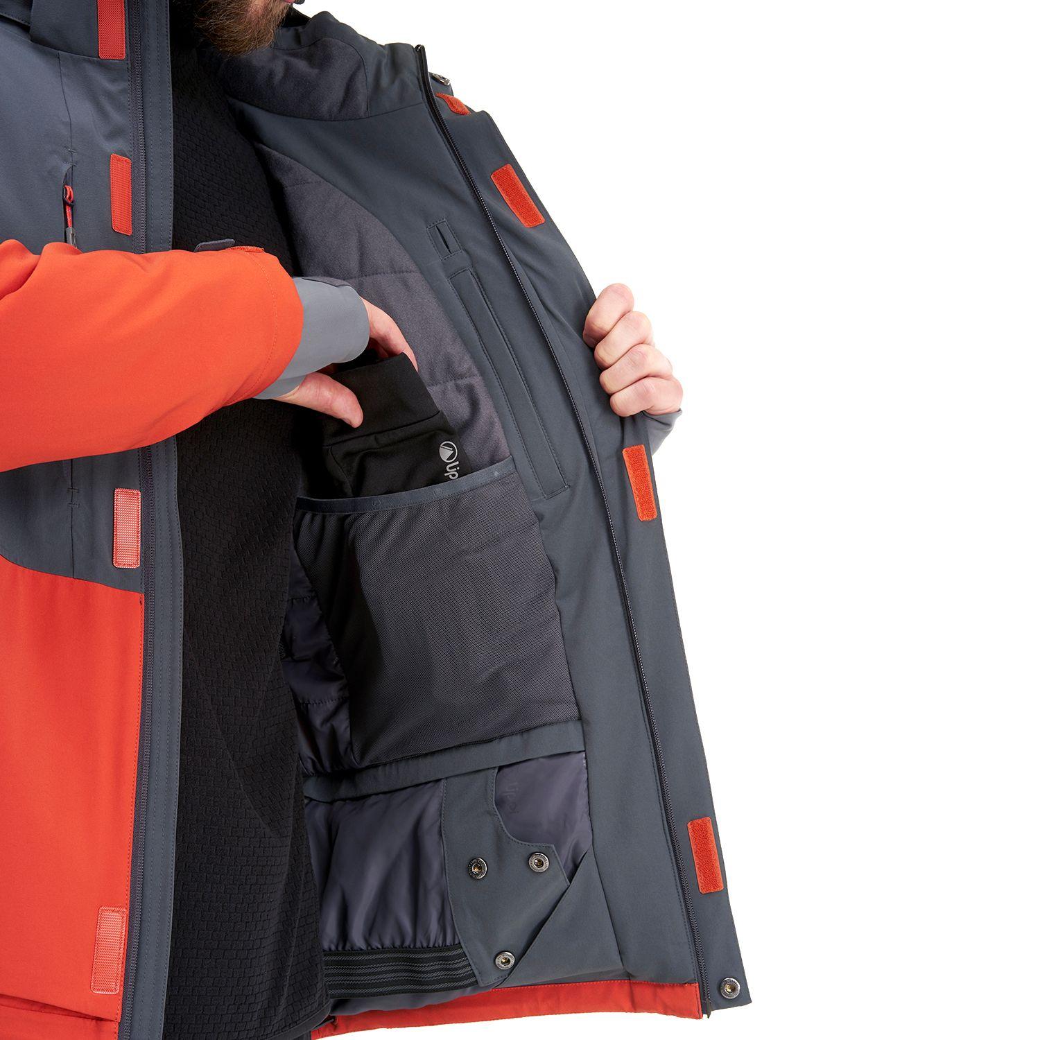 Chaqueta Hombre Andes B-Dry Hoody Jacket Gris Oscuro Naranjo Lippi-7