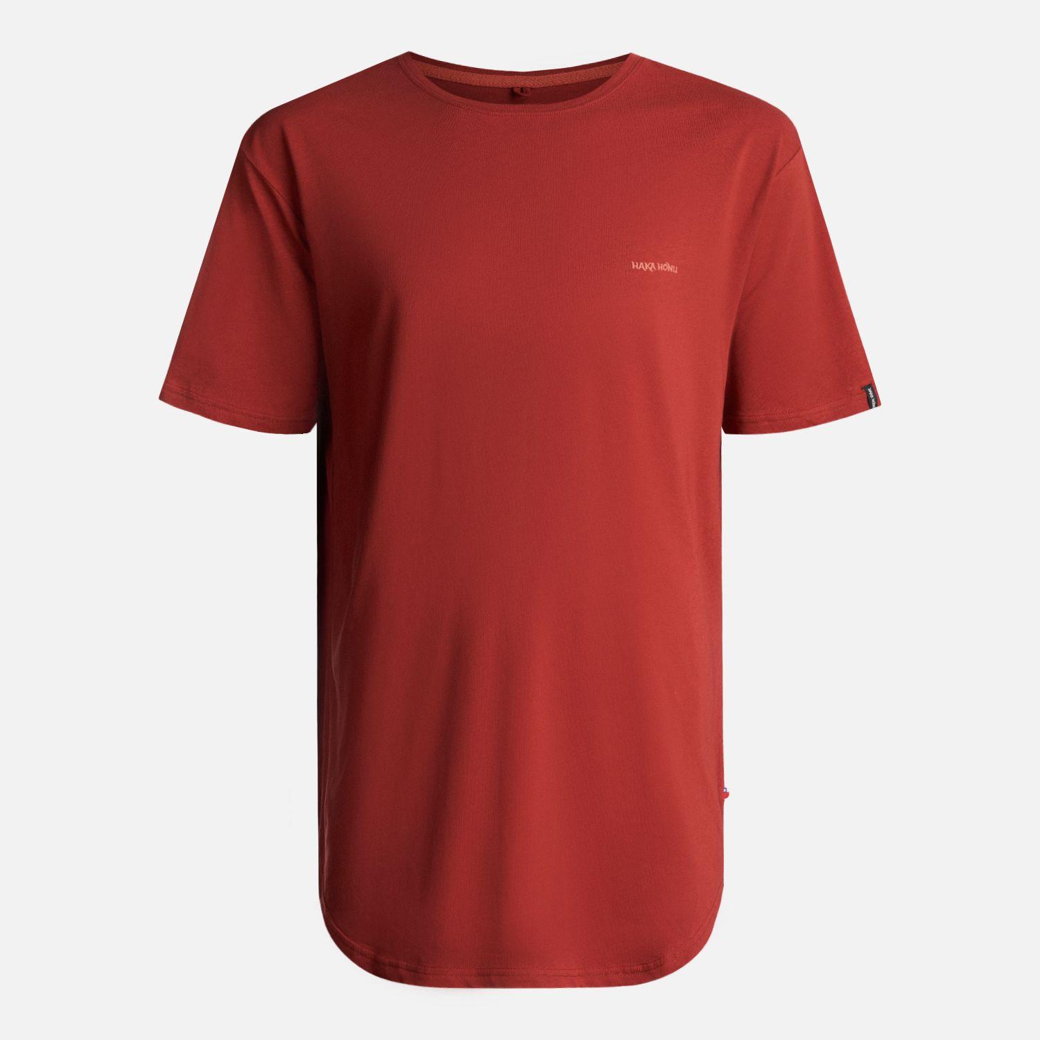 Polera Hombre Natural Rojo Oscuro Haka Honu-0