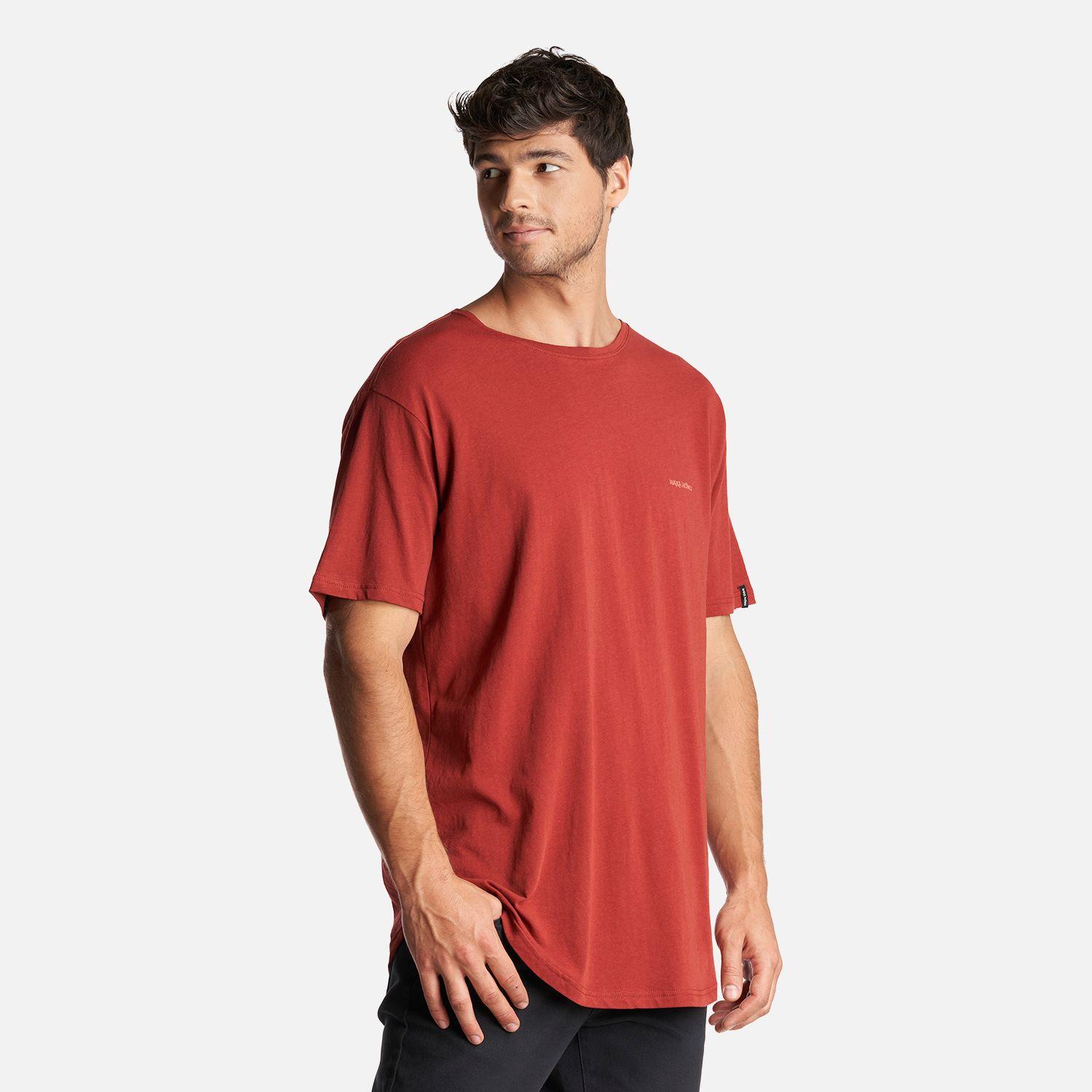 Polera Hombre Natural Rojo Oscuro Haka Honu-2
