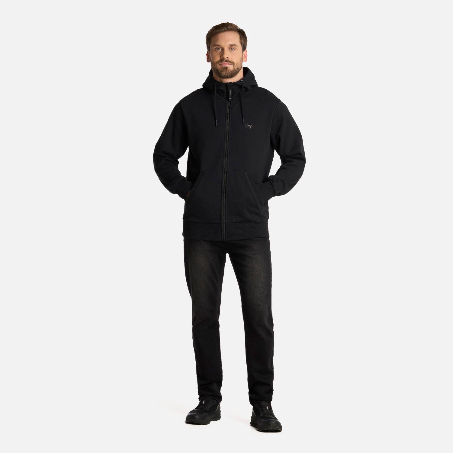 Polerón Hombre Ulmo FullZip Hoody Sweatshirt Negro Lippi I25-5