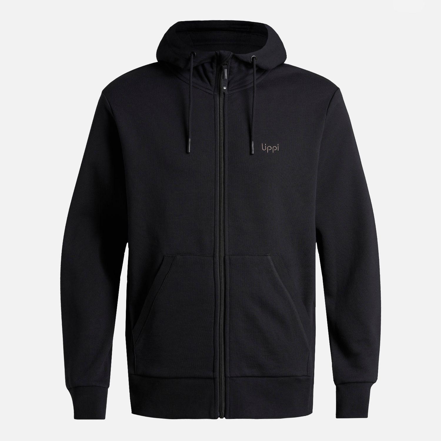 Polerón Hombre Ulmo FullZip Hoody Sweatshirt Negro Lippi I25-6