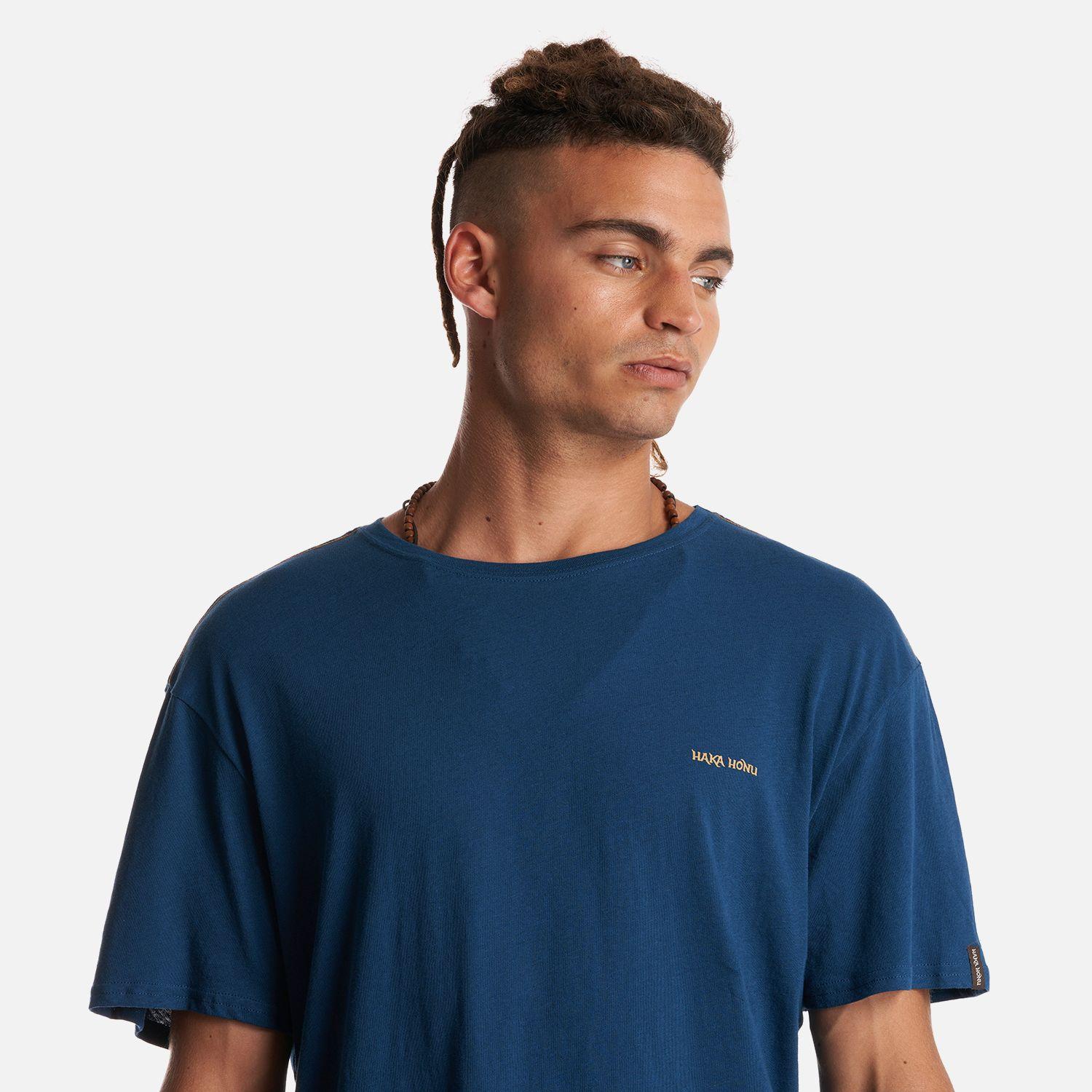 Polera Hombre Natural Azul Haka Honu-4