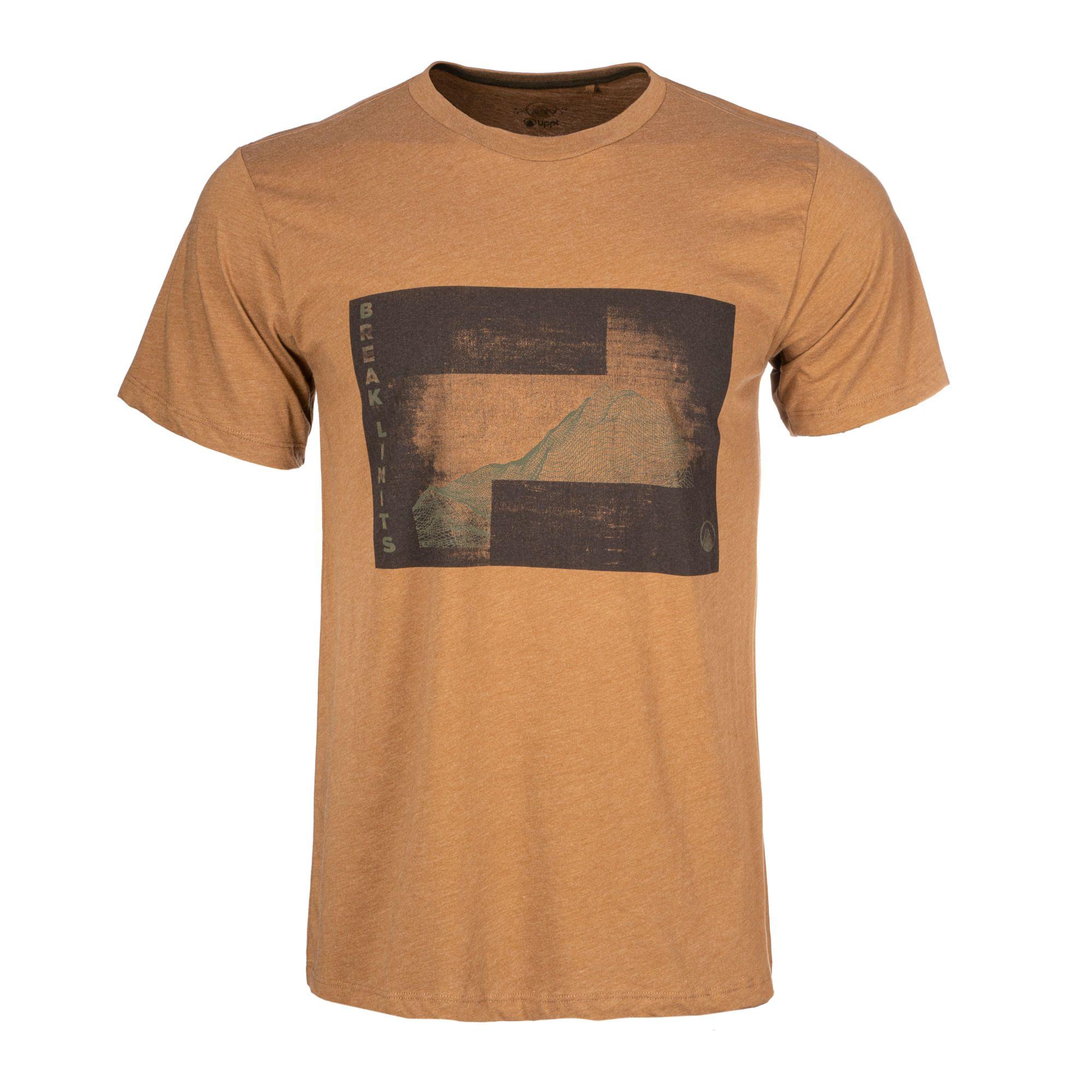Polera Hombre Break Limits UV-Stop T-Shirt Melange Mostaza Lippi-0