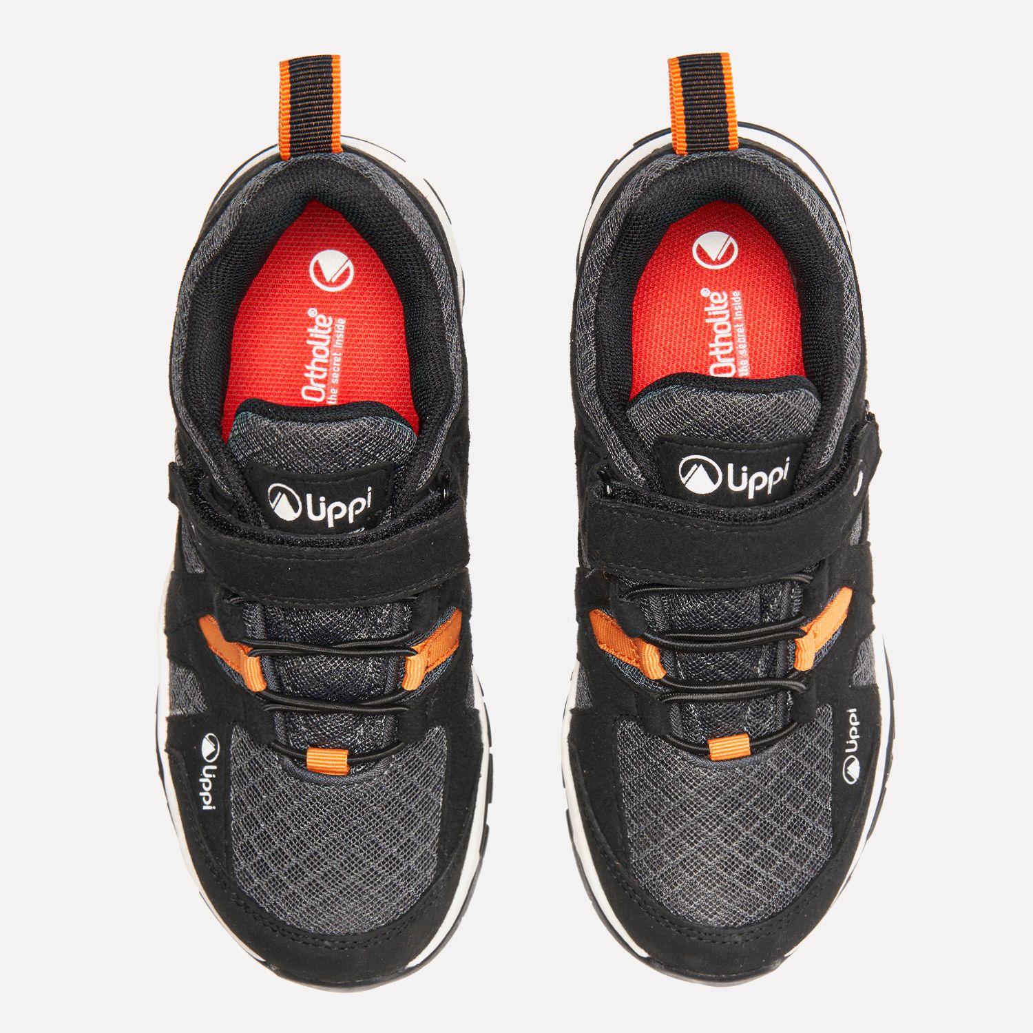 Zapato Niño Tellus Low Kids Negro / Naranjo Lippi V26-5