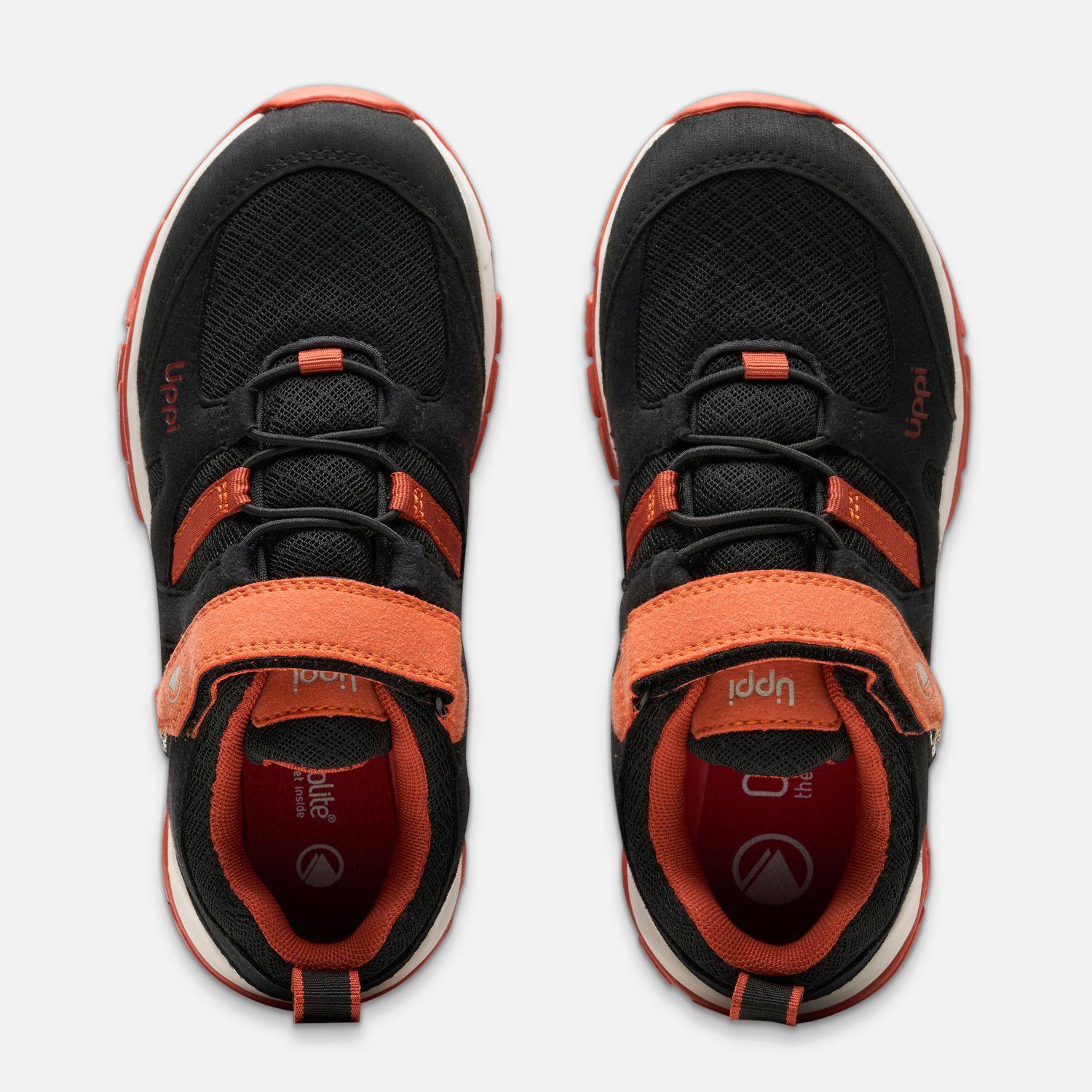 Zapato Niño Tellus Low Kids Negro / Naranjo Lippi V26-5