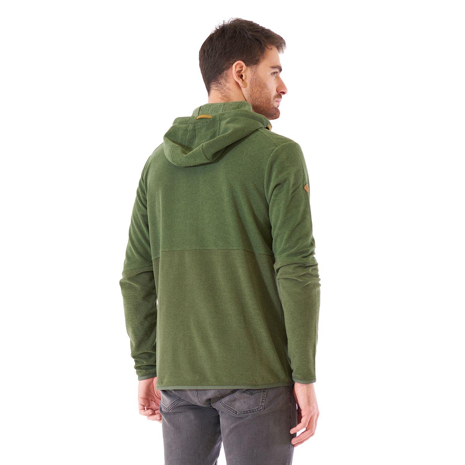 Poleron Hombre Stripes Nano-F Full Zip Hoody Verde Lippi V21-3