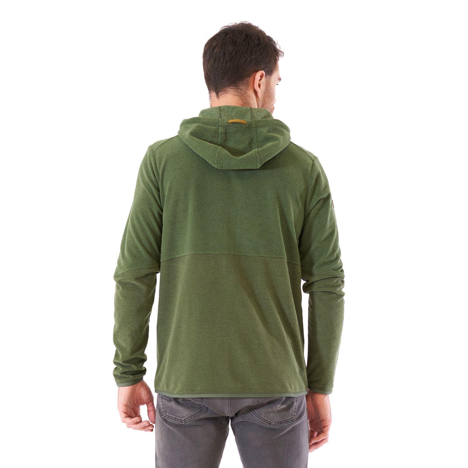 Poleron Hombre Stripes Nano-F Full Zip Hoody Verde Lippi V21-7