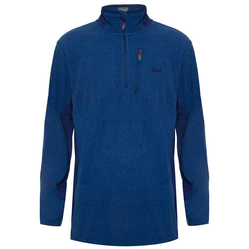 Poleron Hombre Stripes Nano-F 14 Zip Azul Oscuro / Azul Lippi V18-0
