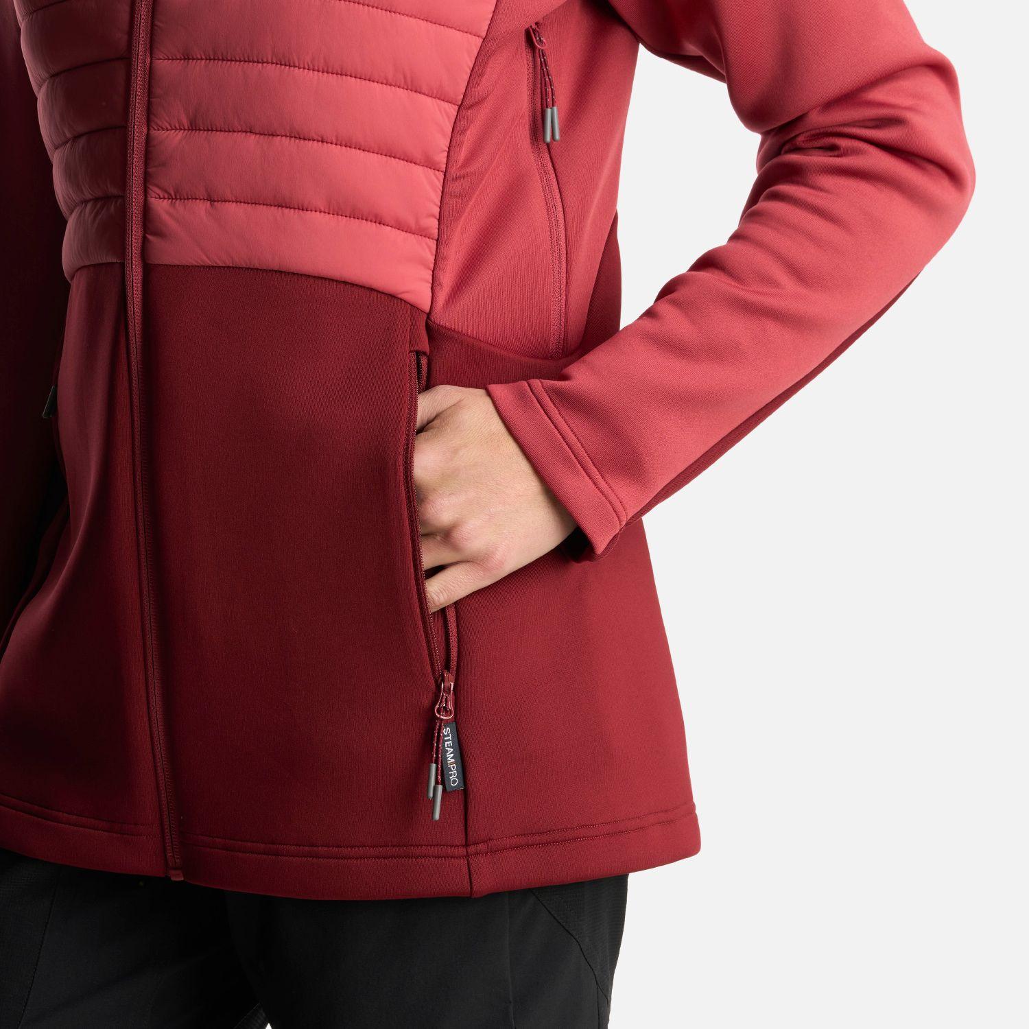 Poleron Mujer ColdMove WindBreaker SteamPro Hoody Jacket Rosa Oscuro Lippi-6