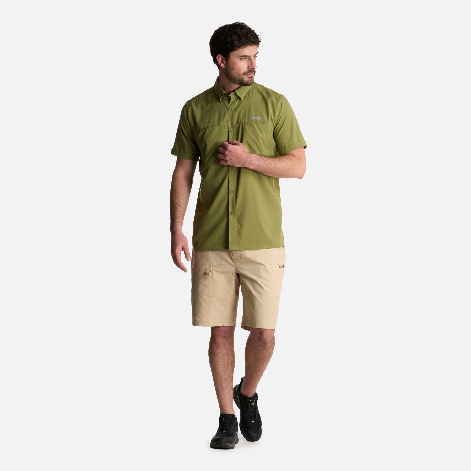 Camisa Hombre Wallace Short Sleeve Q-dry Shirt Verde Lippi-4