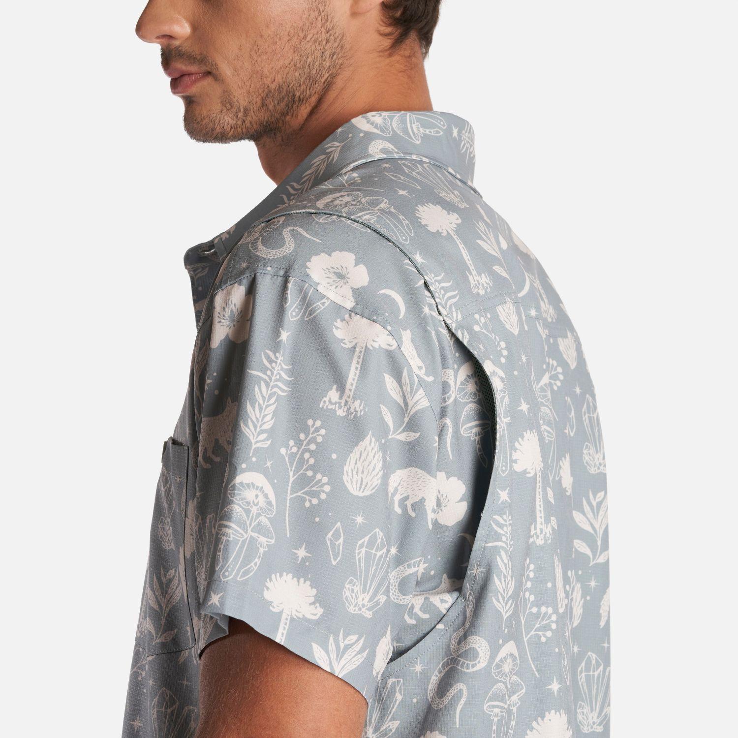 Camisa Hombre Cumbre Manga Corta Gris Piedra Haka Honu-5