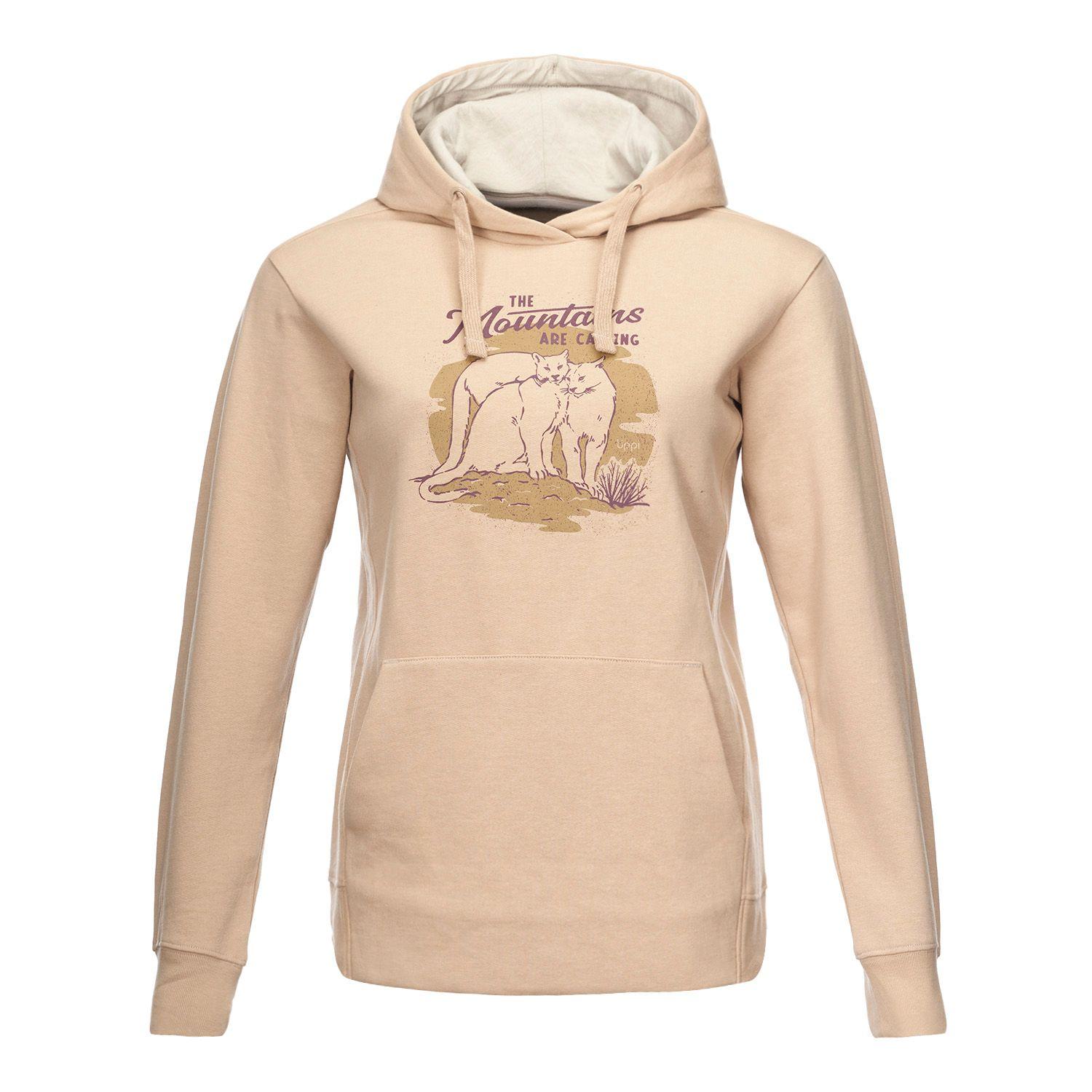Poleron Teen Girl Insigne Hoody Sweatshirt Taupe Lippi-0
