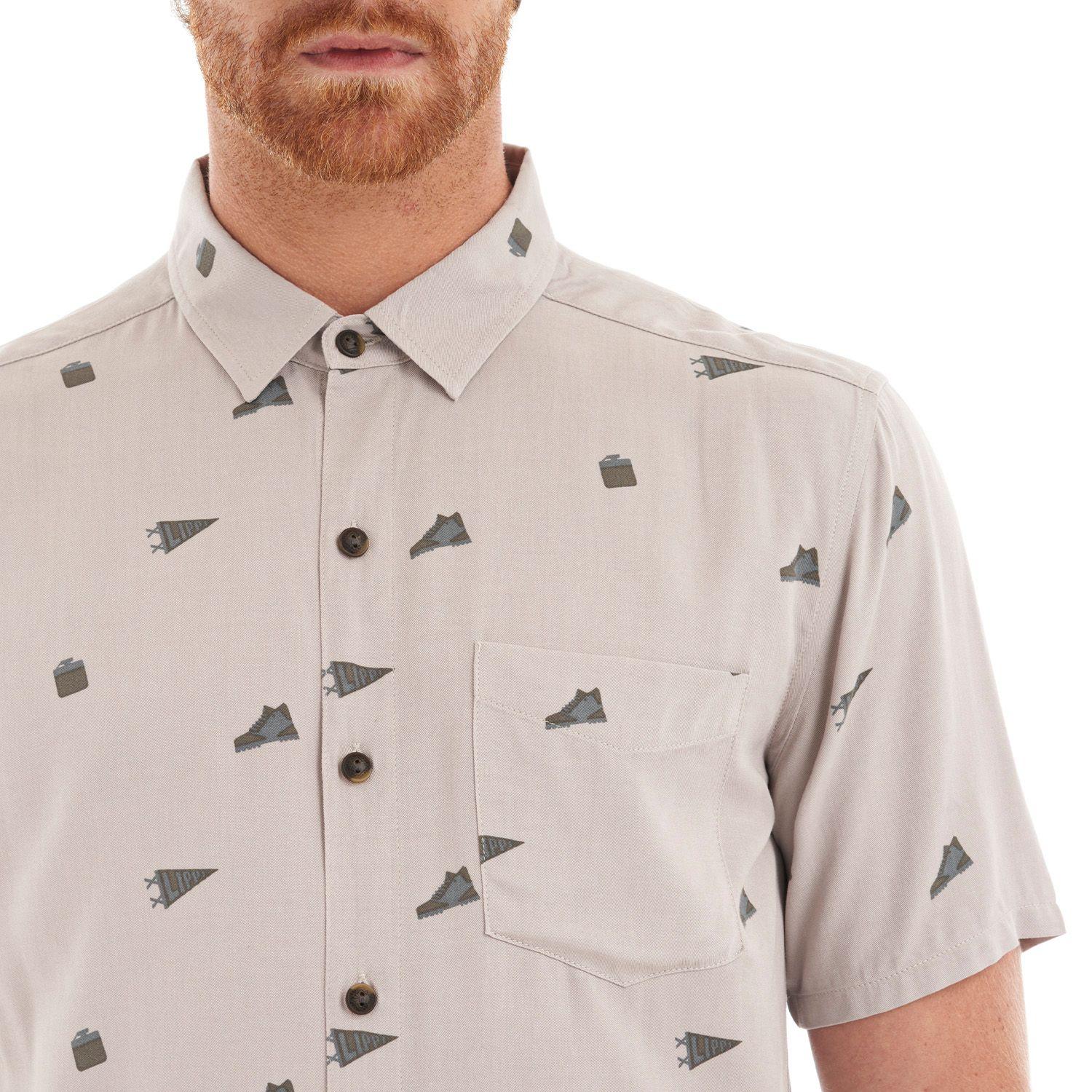 Camisa Hombre Camp Short Sleeve Shirt Print Crudo Lippi-6