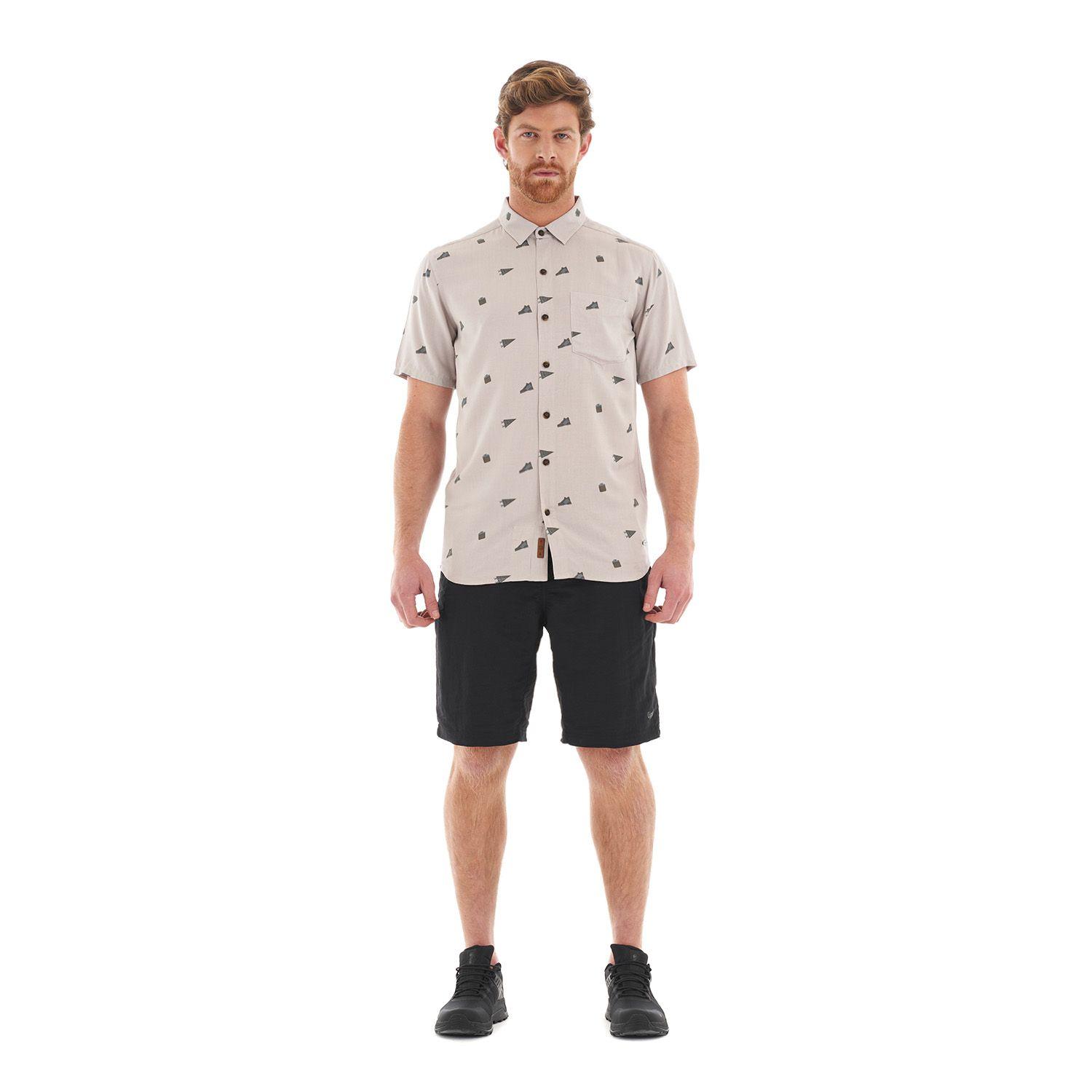 Camisa Hombre Camp Short Sleeve Shirt Print Crudo Lippi-7