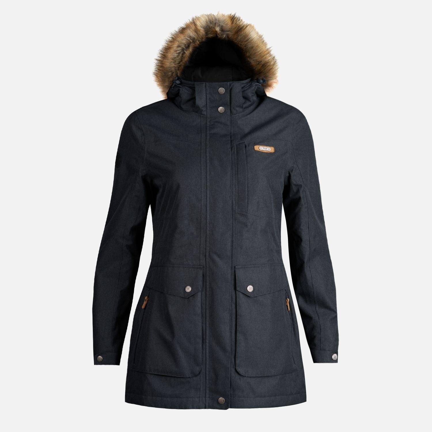Chaqueta Mujer Roble B-Dry Hoody Jacket Negro Lippi I24-0