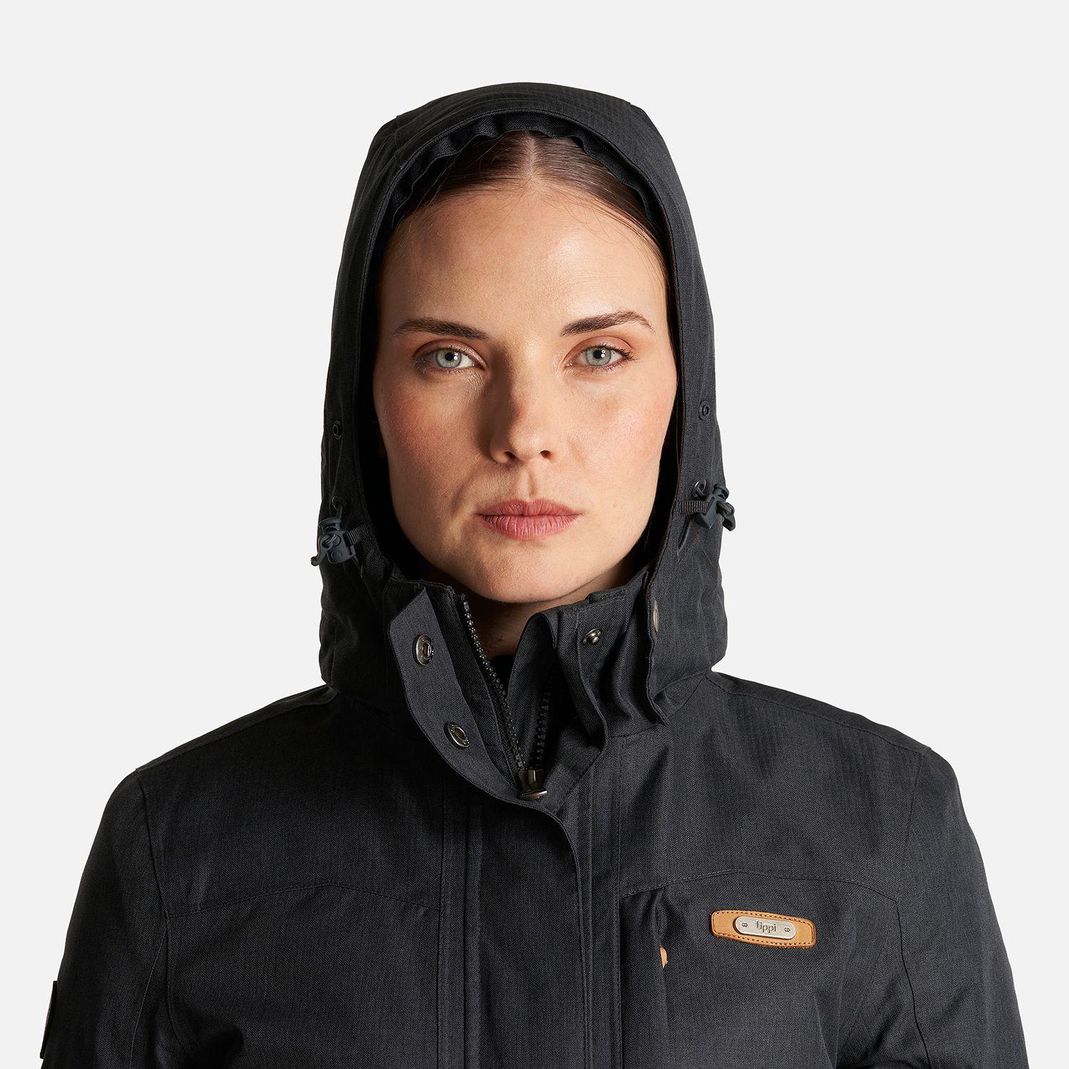 Chaqueta Mujer Roble B-Dry Hoody Jacket Negro Lippi I24-7
