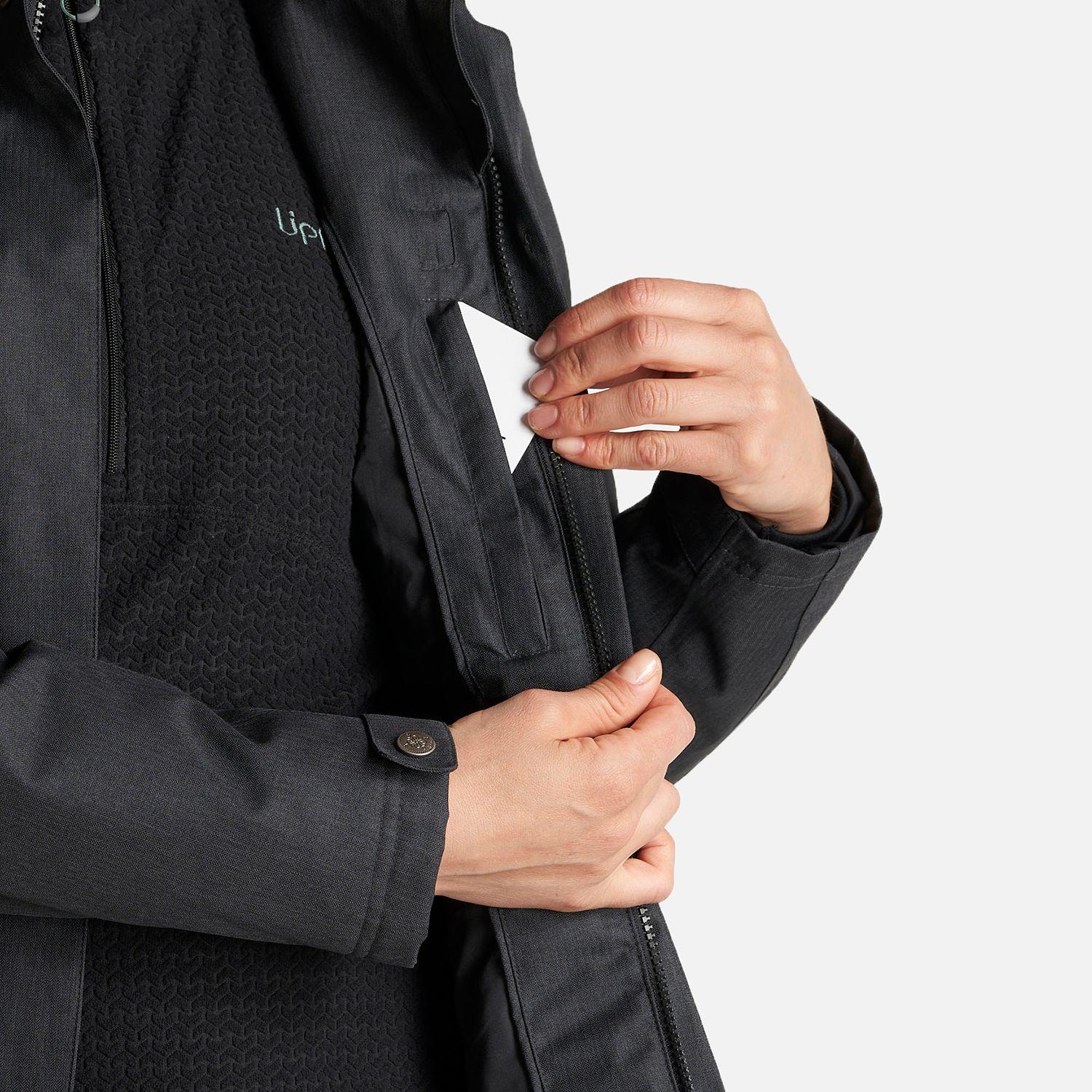 Chaqueta Mujer Roble B-Dry Hoody Jacket Negro Lippi I24-9