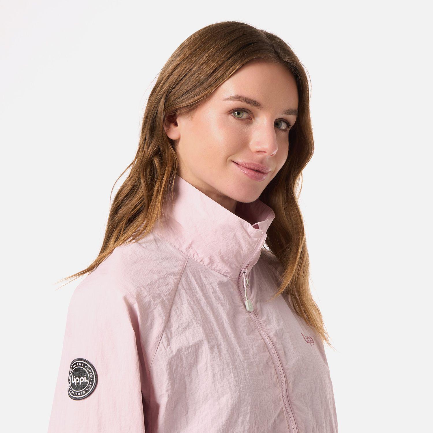 Chaqueta Mujer WindCity WindBreaker 1/4 Zip Jacket Rosa Lippi V26-3