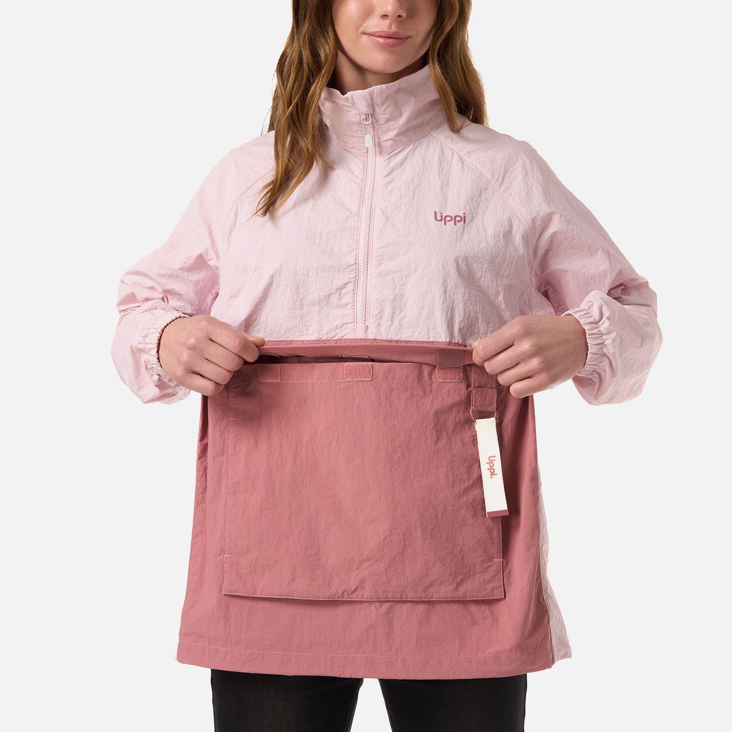 Chaqueta Mujer WindCity WindBreaker 1/4 Zip Jacket Rosa Lippi V26-4