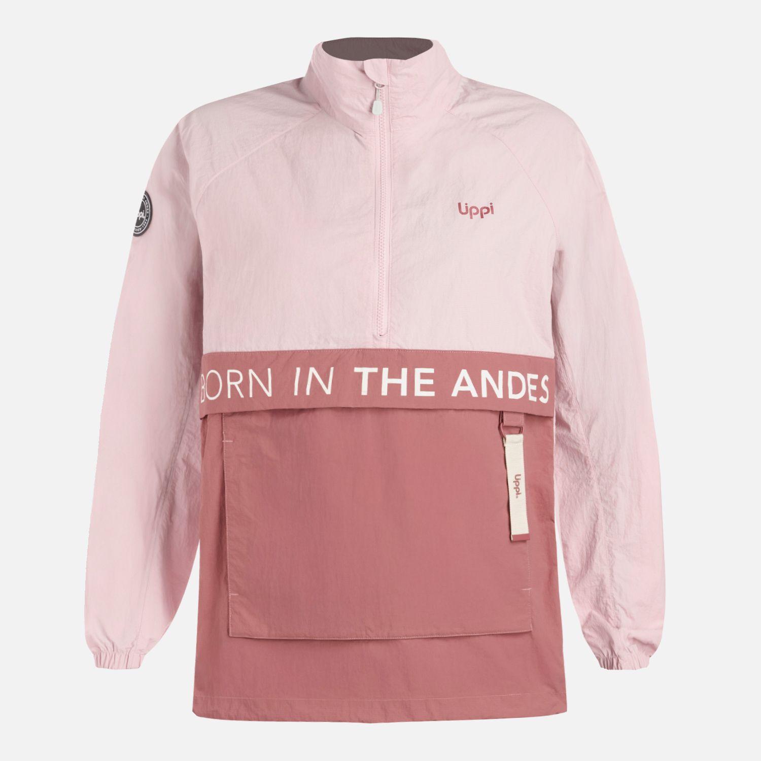 Chaqueta Mujer WindCity WindBreaker 1/4 Zip Jacket Rosa Lippi V26-8