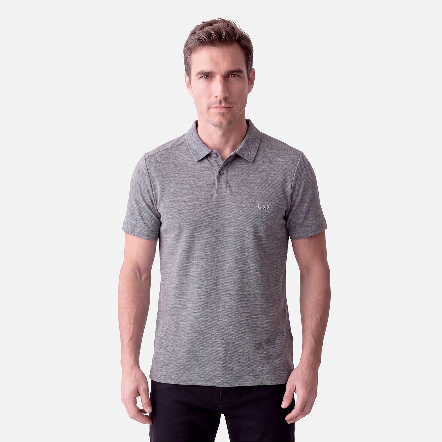 Polera Hombre B-Classic Seamless Polo Gris Melange Lippi V27-0