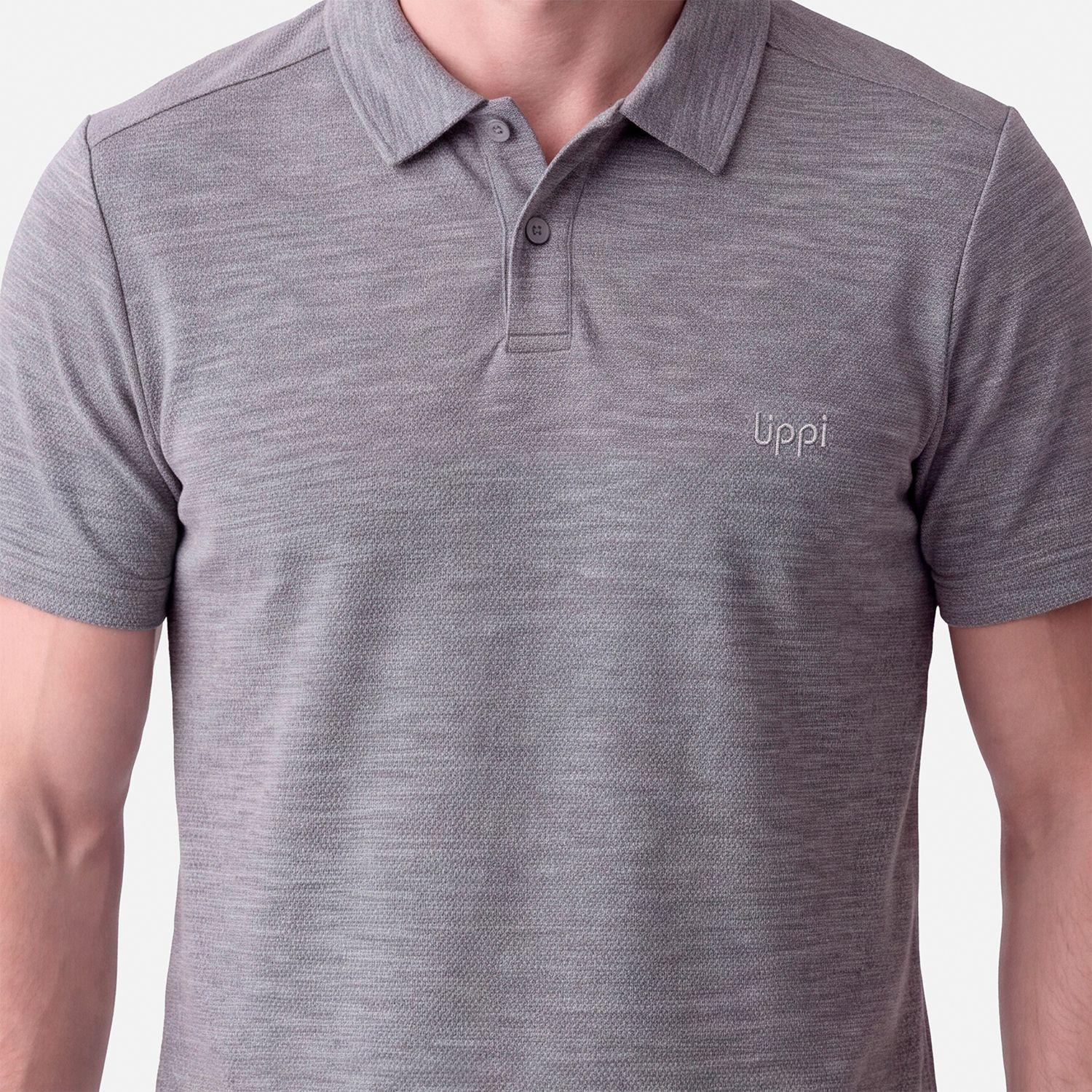 Polera Hombre B-Classic Seamless Polo Gris Melange Lippi V27-1