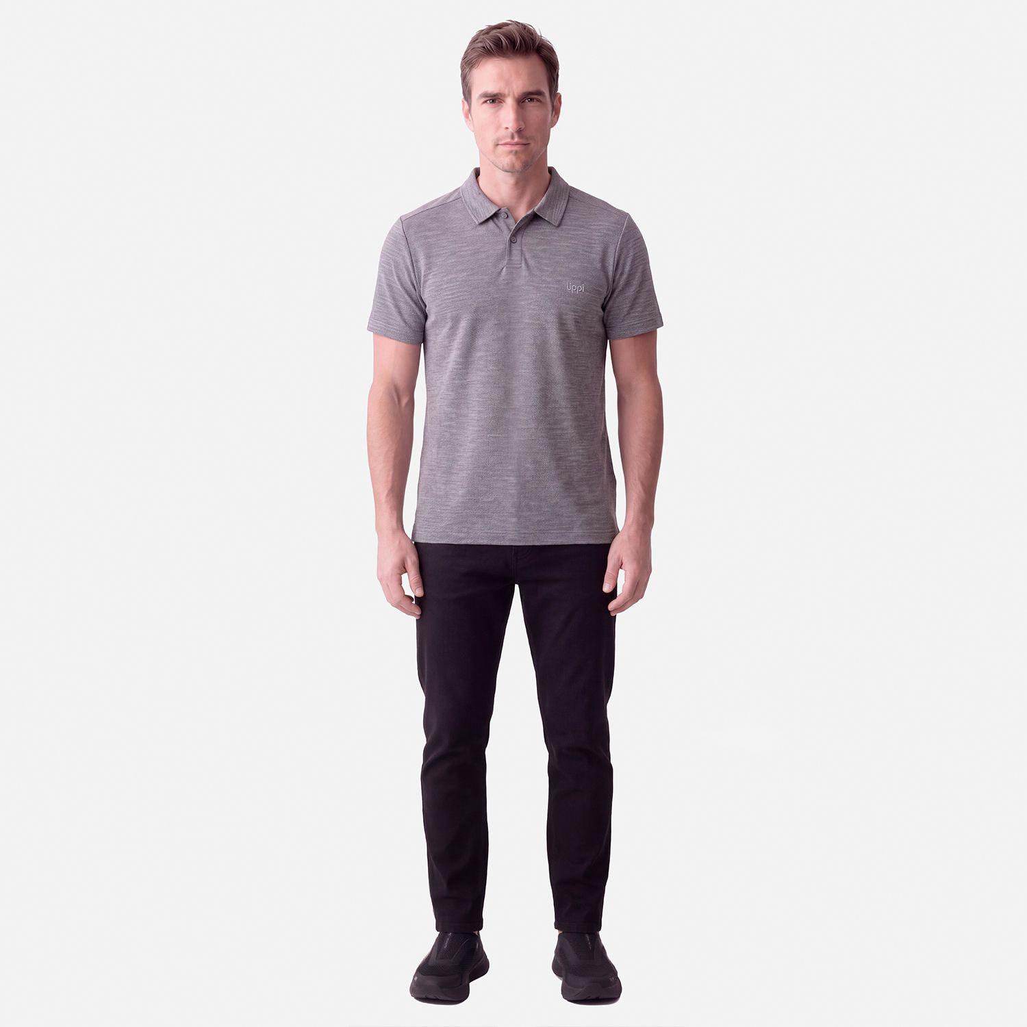 Polera Hombre B-Classic Seamless Polo Gris Melange Lippi V27-2