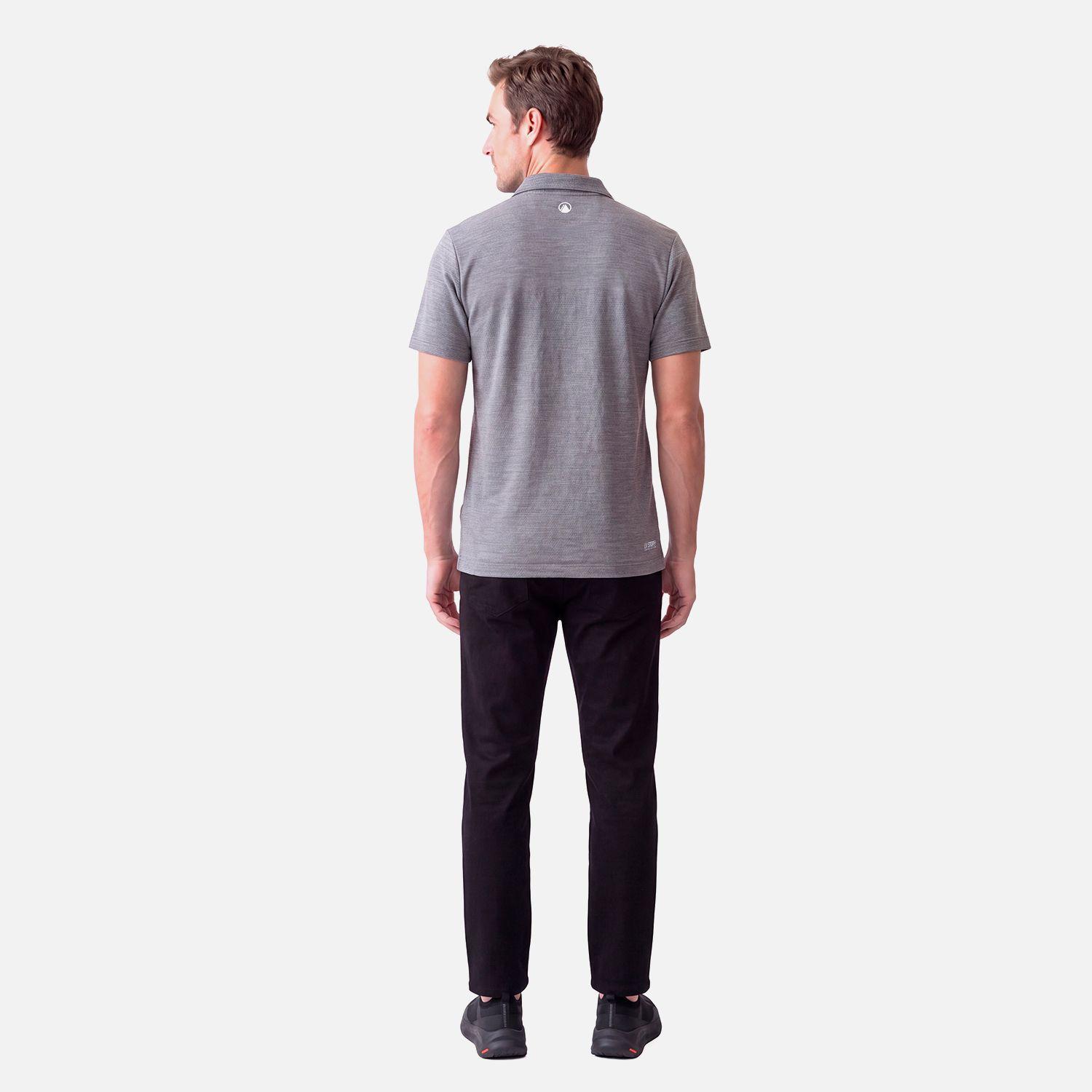 Polera Hombre B-Classic Seamless Polo Gris Melange Lippi V27-3