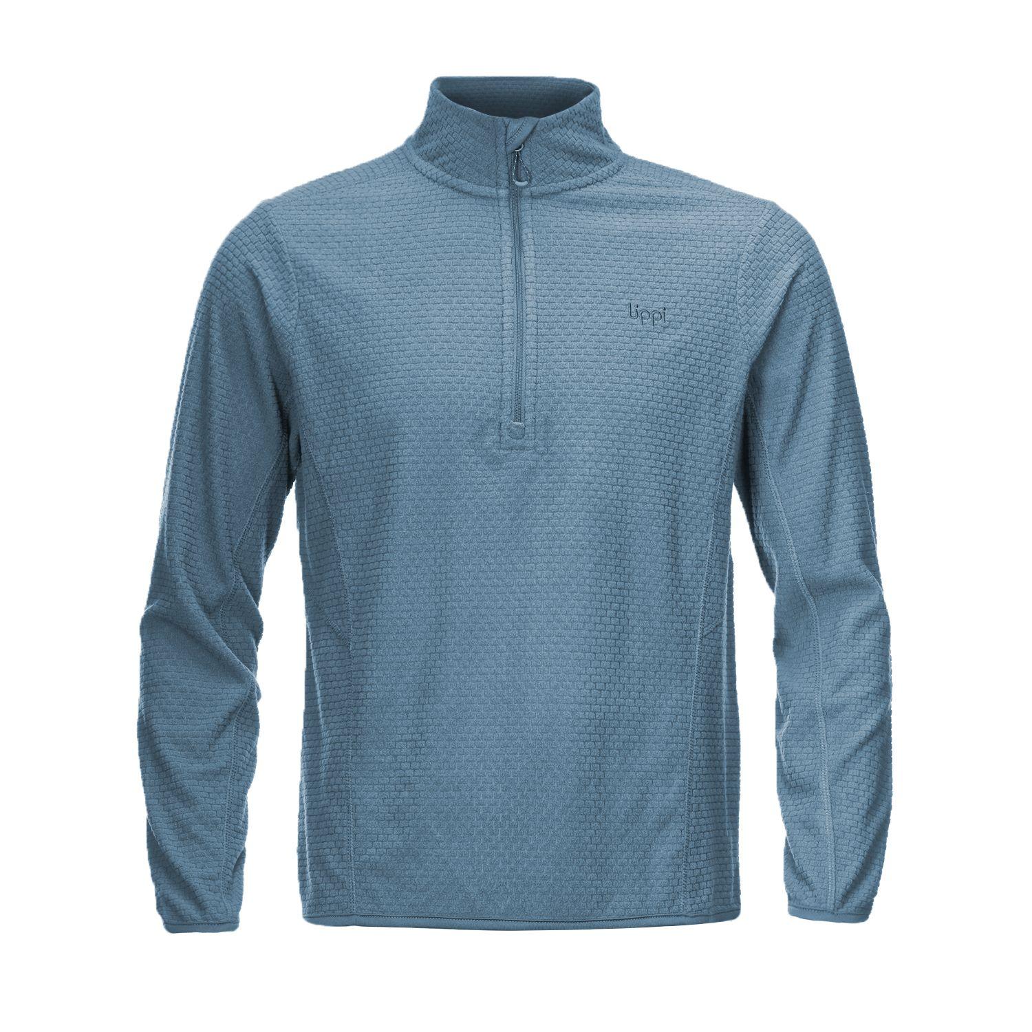Poleron Teen Boy Mild Nano-F 14 Zip Azul Grisaceo Lippi-0