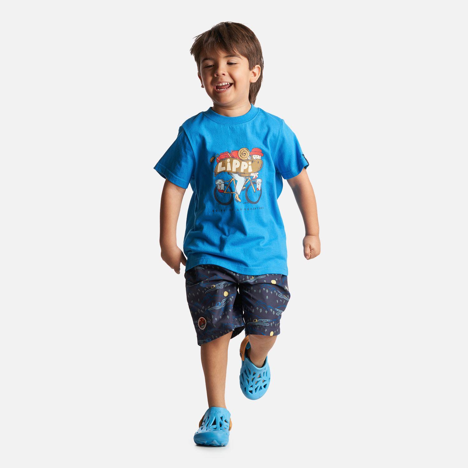 Polera Niño Adventure Ride T-Shirt Azulino Lippi-5