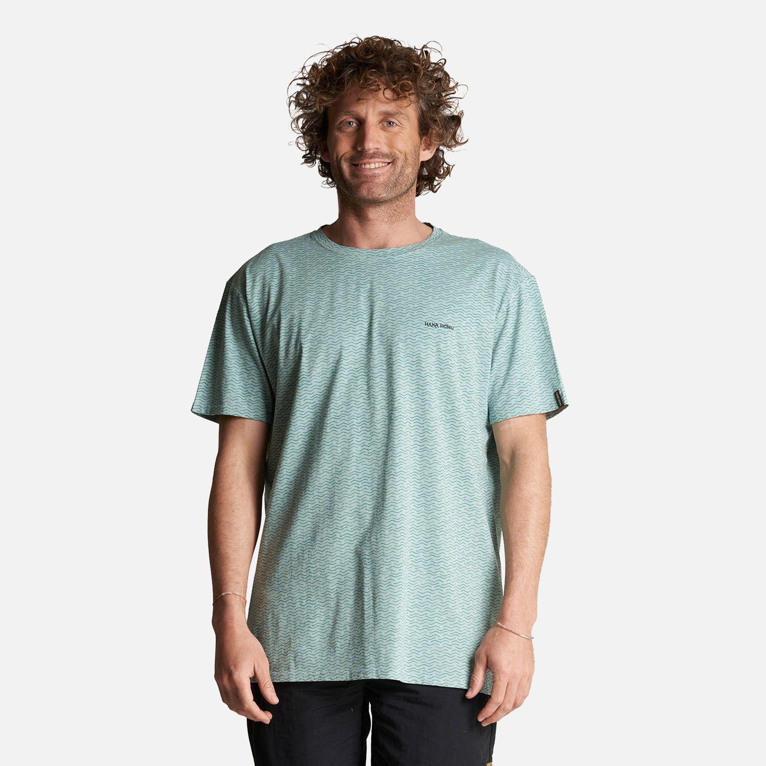 Polera Hombre Oleaje Print Jade Haka Honu-1