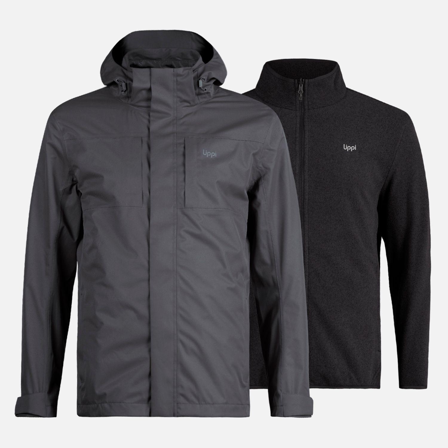 Chaqueta Hombre Tres Cruces Fusion-3 Hoody Jacket Negro Lippi-0