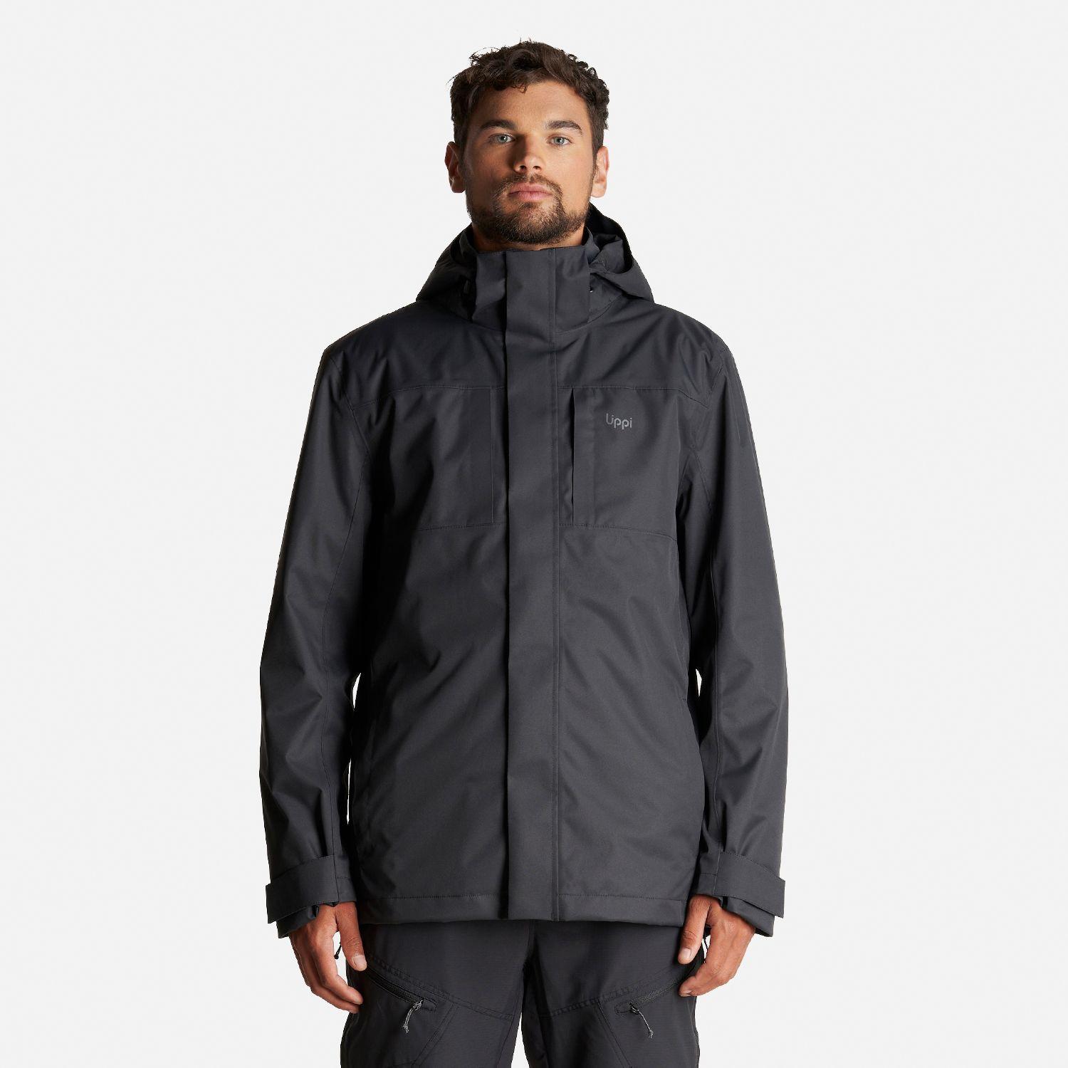 Chaqueta Hombre Tres Cruces Fusion-3 Hoody Jacket Negro Lippi-1