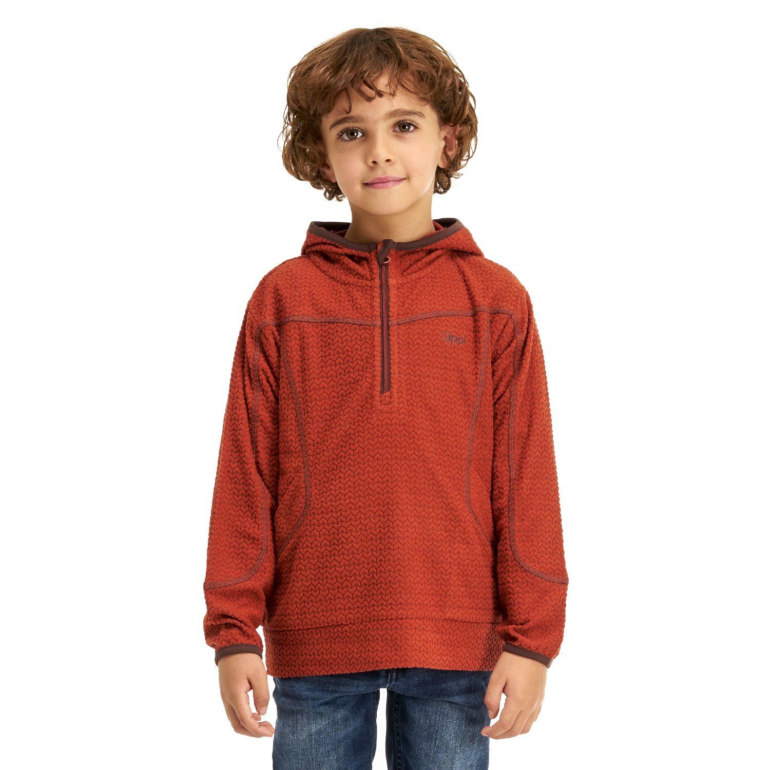 Poleron Niño Saltamontes Nano-F 1/4 Zip Hoody Terracota Lippi I20-1