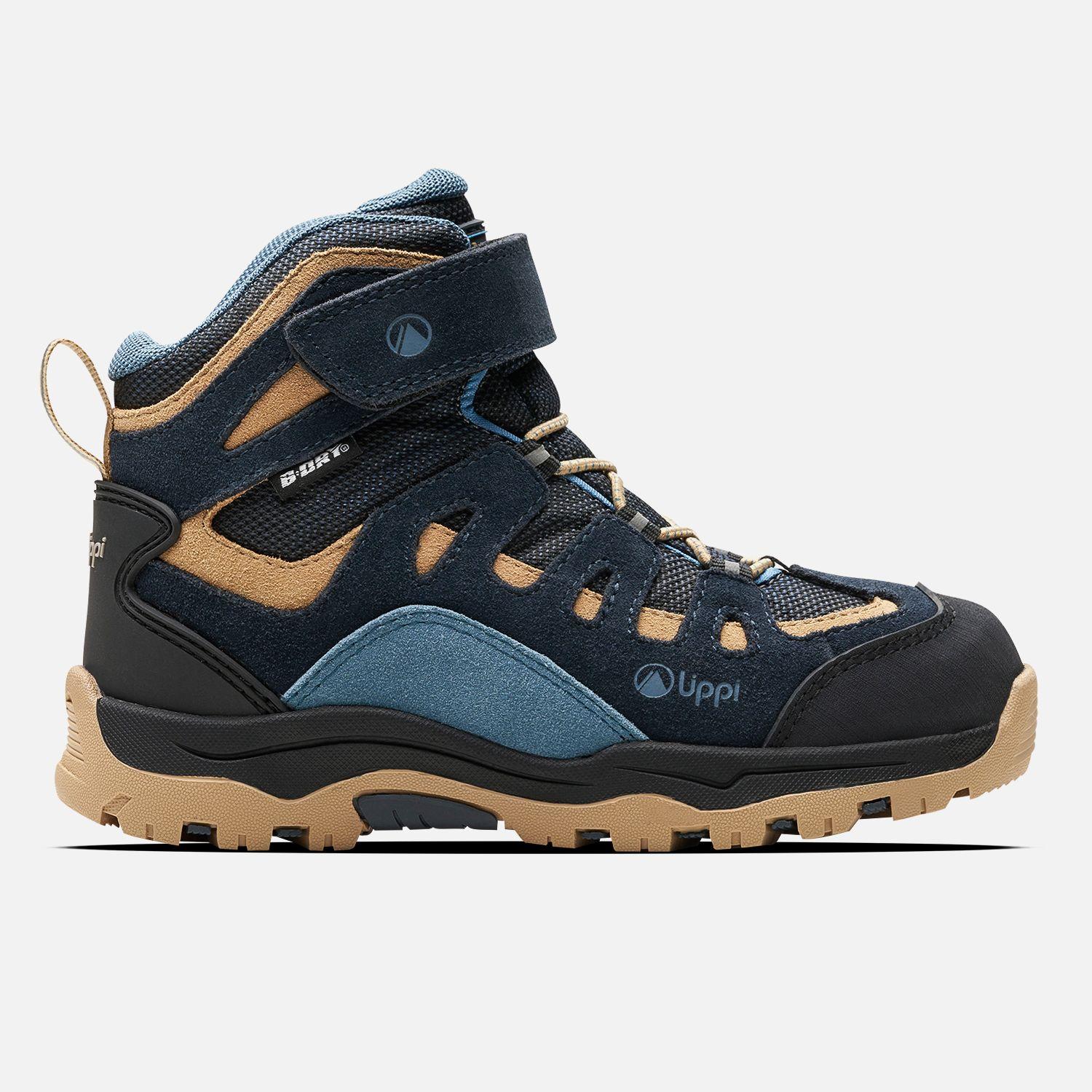 Botín Hombre Puelo Cs Hi Velcro Azul Piedra / Taupe Lippi V26-0