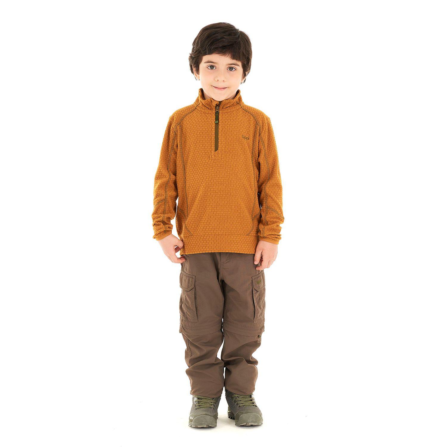 Poleron Niño Saltamontes Nano-F 14 Zip Mostaza Lippi V21-8