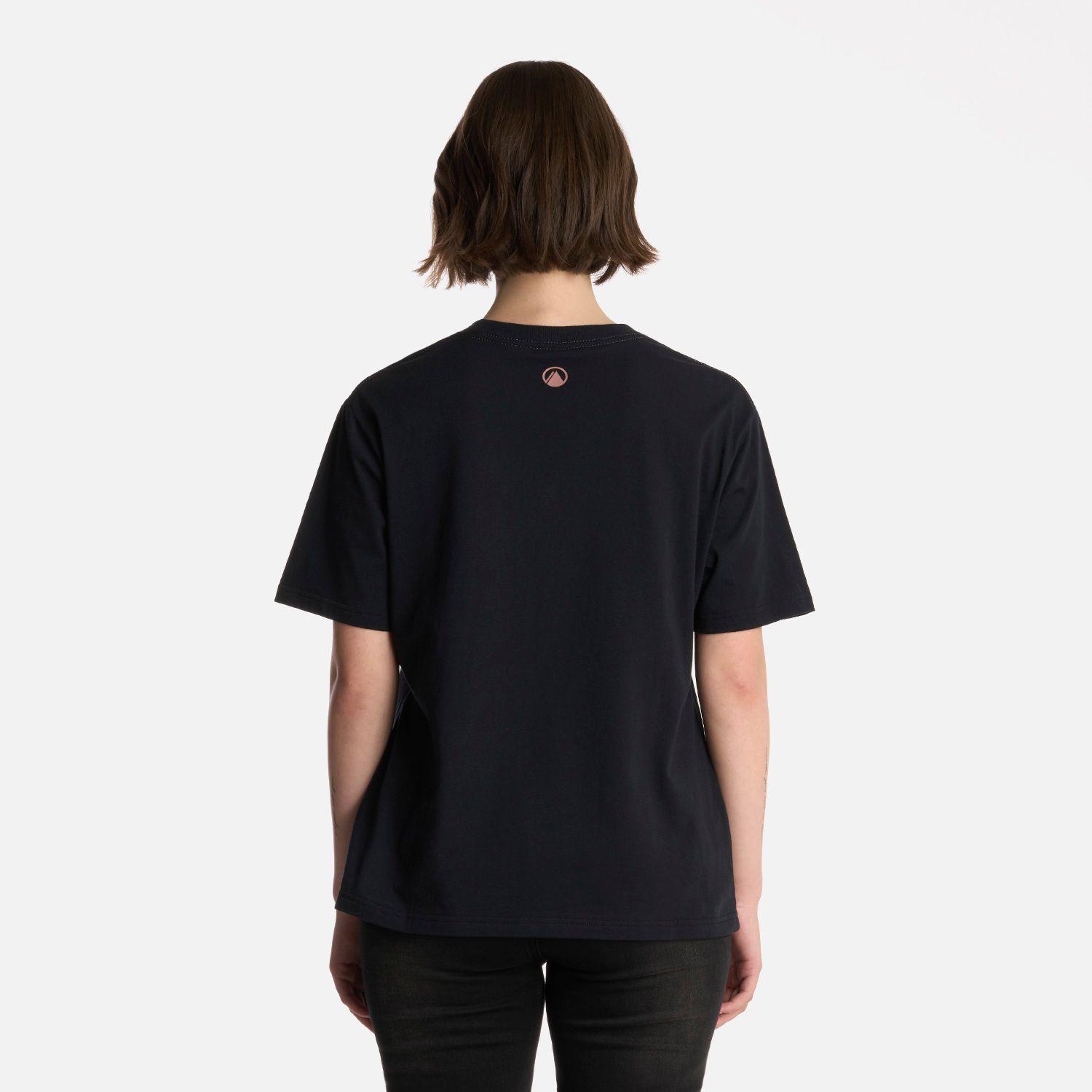 Polera Mujer Logo Lippi T-Shirt Negro Lippi V25-2