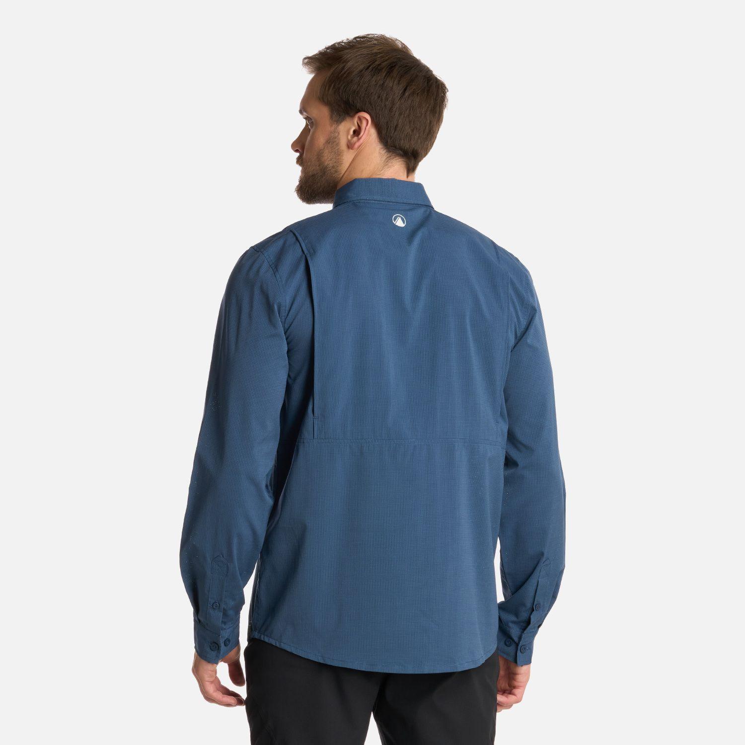Camisa Hombre Rosselot Long Sleeve Q-Dry Azul Lippi I25-2