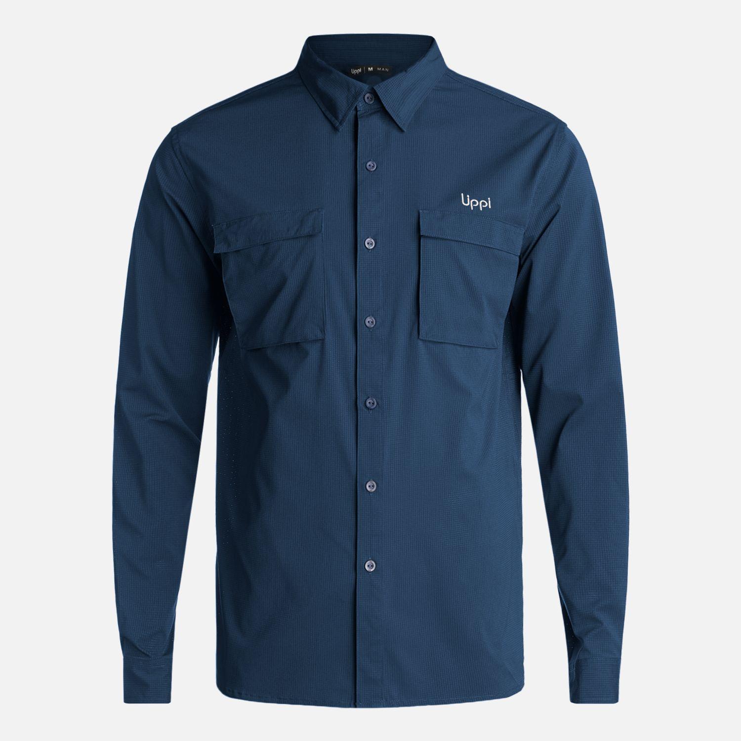 Camisa Hombre Rosselot Long Sleeve Q-Dry Azul Lippi I25-6