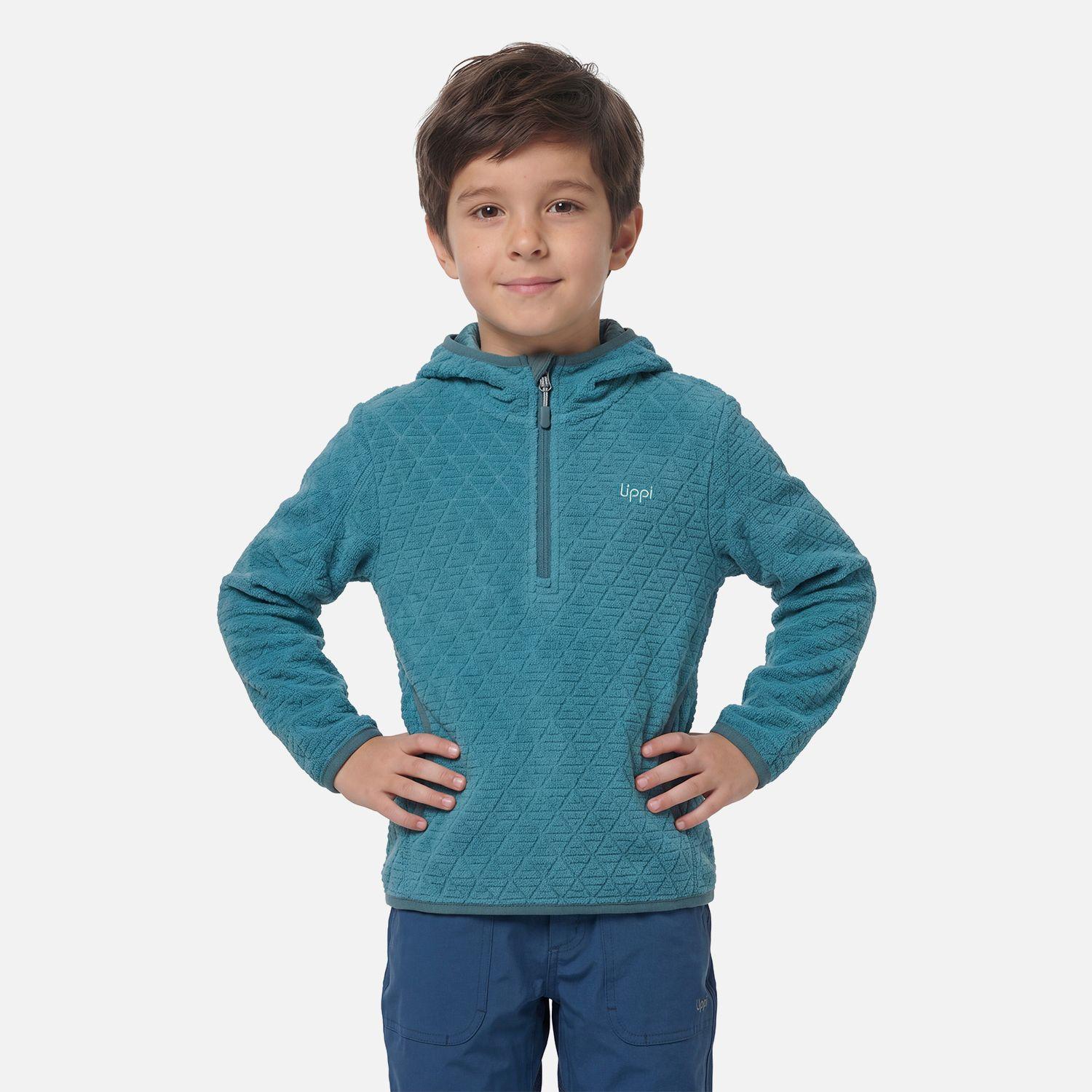 Polerón Niño Saltamontes Nano-F 1/4 Zip Hoody Petroleo Claro Lippi V27-0