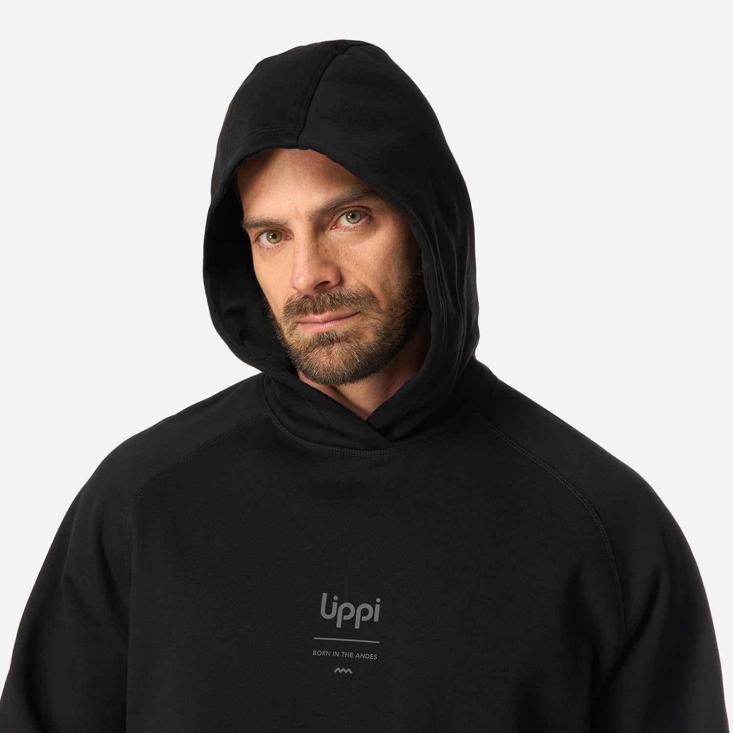 Polerón Hombre Ulmo Hoody Sweatshirt Negro Lippi I26-3