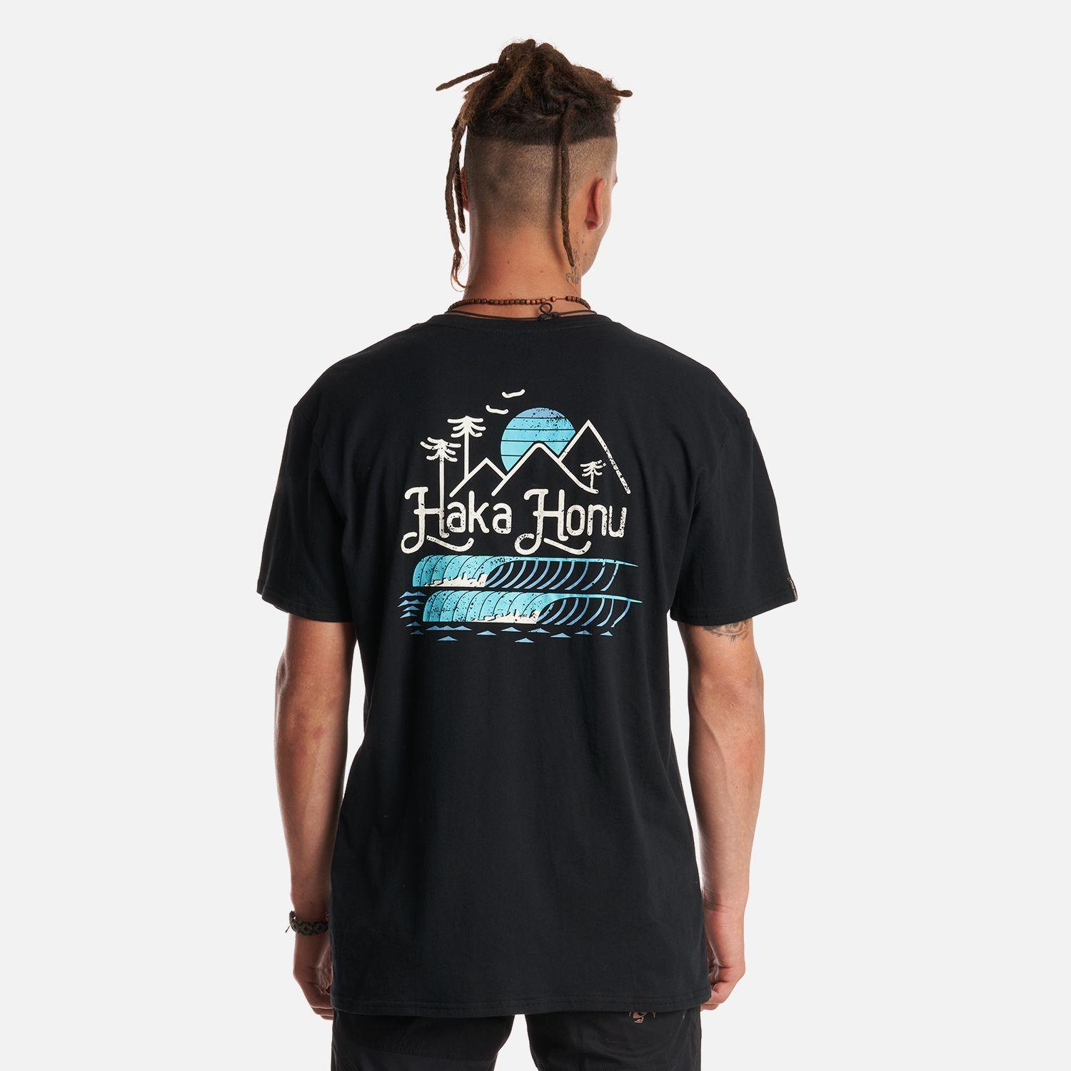 Polera Hombre Amanecer Negro Haka Honu-3